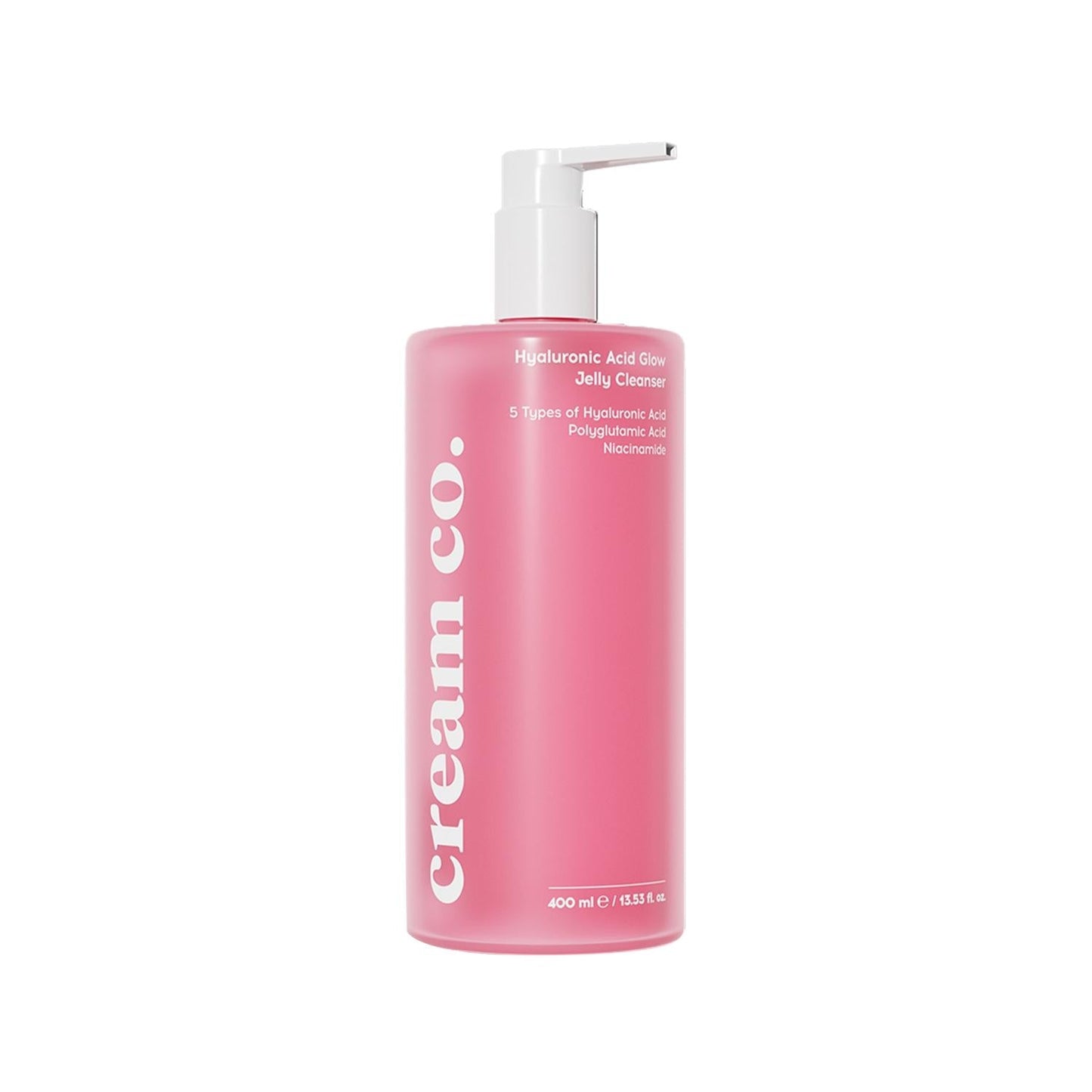 Cream Co. Hyaluronic Acid Glow Jelly Cleanser - Gentle Hydrating Face Wash for Sensitive Skin, 400ml