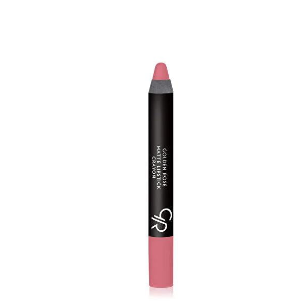 Golden Rose Matte Lipstick Crayon - Moisturizing, Long-Lasting Lip Color with Vitamin E