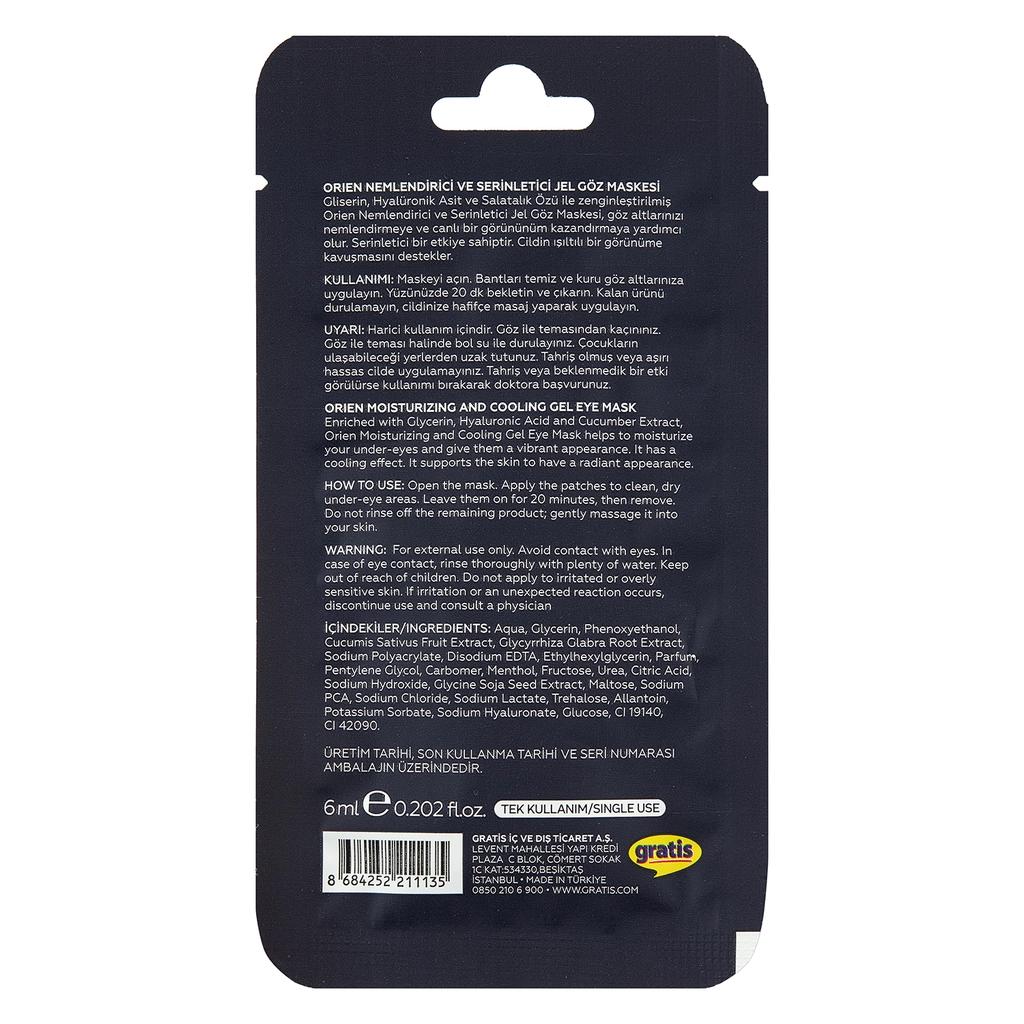 Orien Hydrating and Cooling Gel Eye Mask 1 Pair