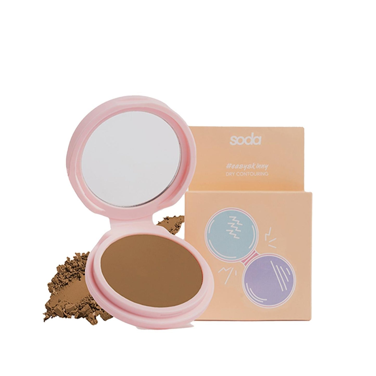 Soda Contouring Powder 101 - Dry Formula for Enhanced Facial Features, 8.5g
