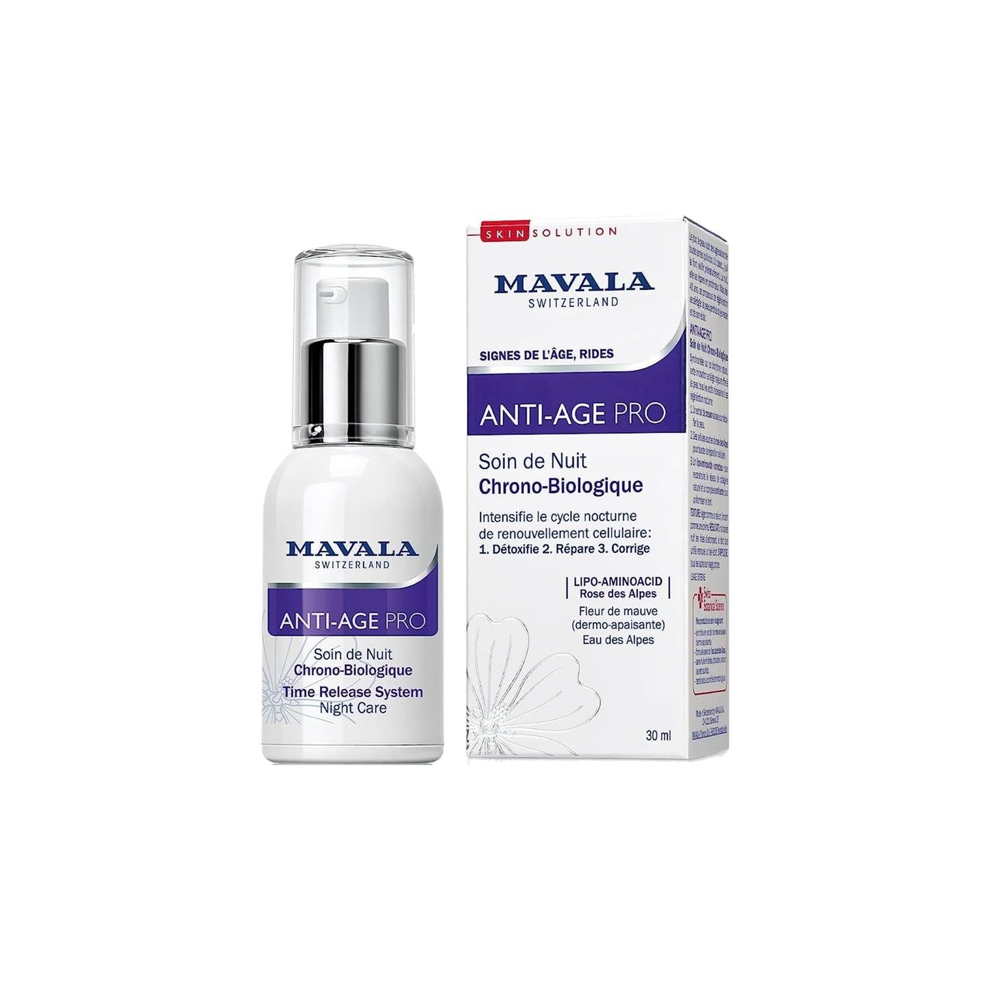 Mavala Anti-Age Pro Sustained Release Anti-Aging Night Care 30ml - Premium Nighttime Skincare