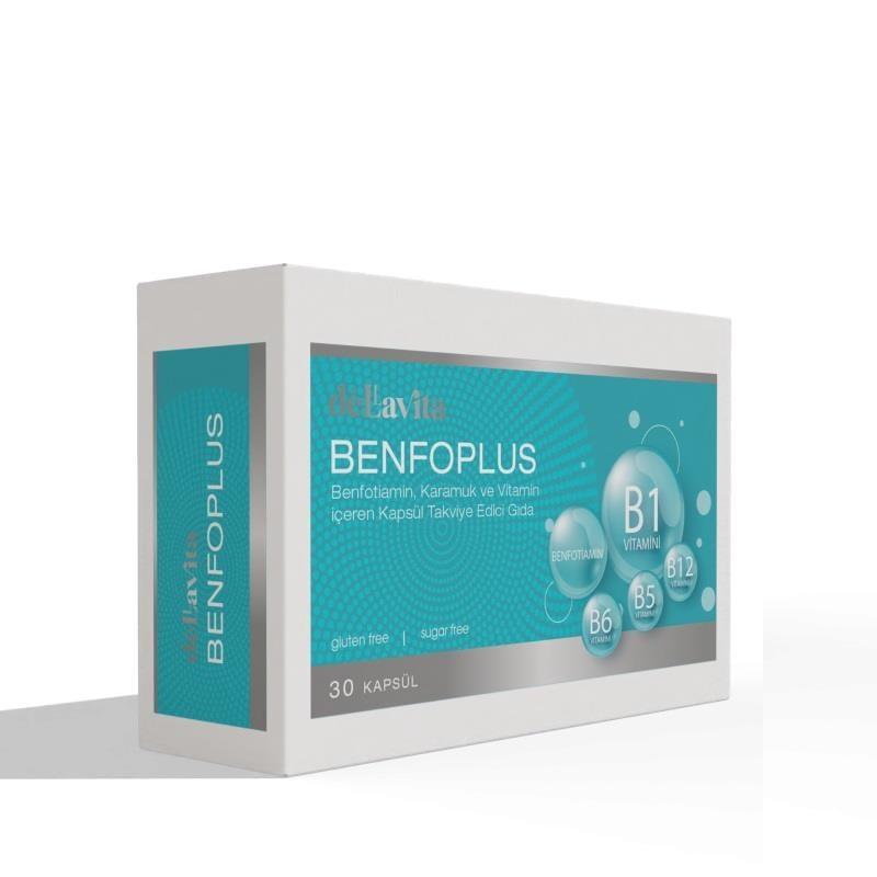 Dellavita Benfoplus Vitamin B Complex Supplement 30 Capsules