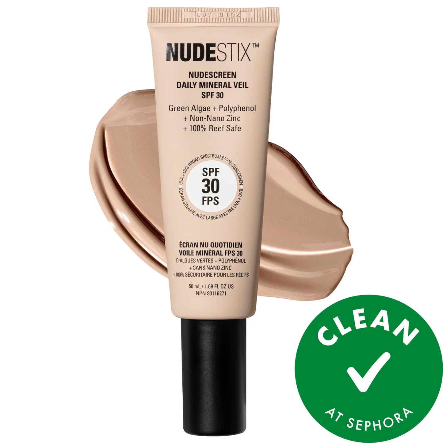 Nudescreen Mineral Sunscreen SPF 30 - Reef-Safe, Cruelty-Free, and Gluten-Free with Non-Nano Zinc Oxide