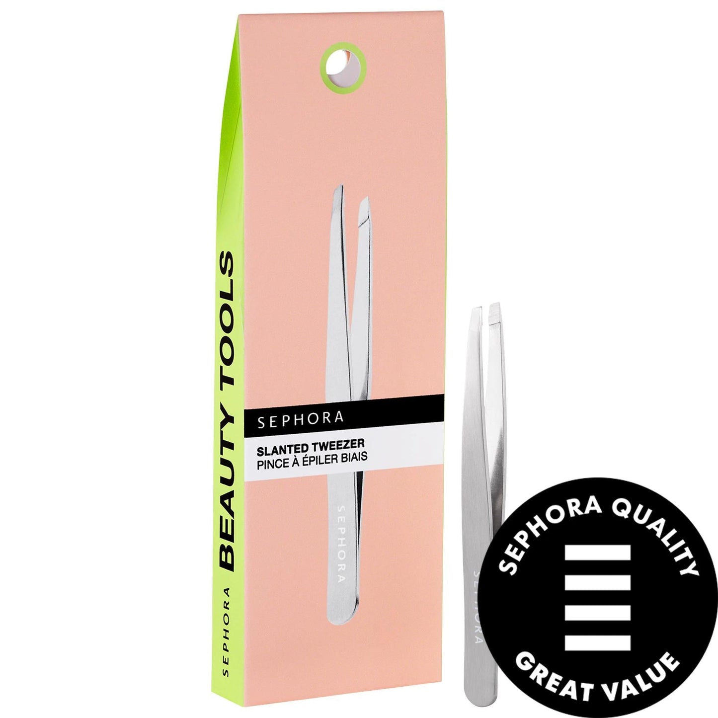 Slant Eyebrow Tweezer - Precision Stainless Steel Tweezers for Expert Eyebrow Shaping and Hair Removal