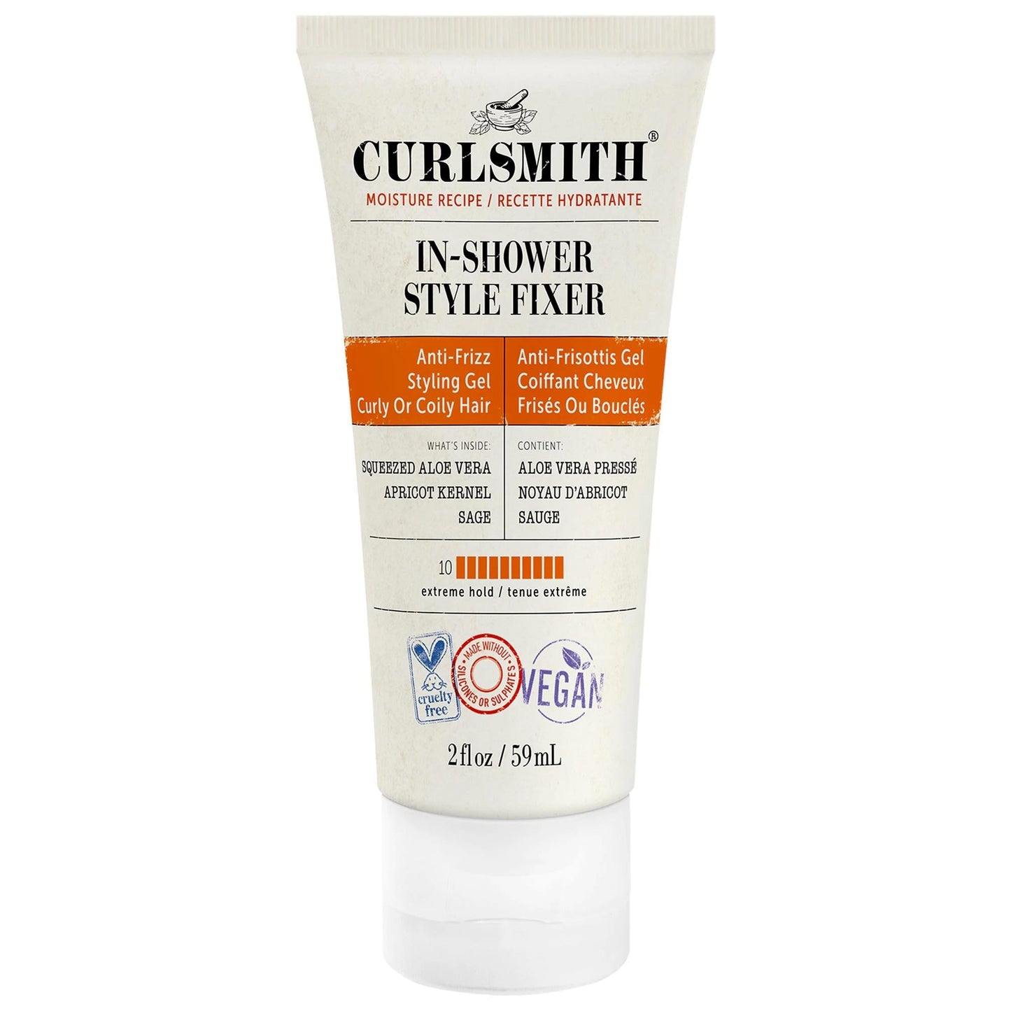 DevaCurl Mini In-Shower Style Fixer Curly Hair Gel - Extreme Hold, Humidity Protection, Vegan & Cruelty-Free Styling