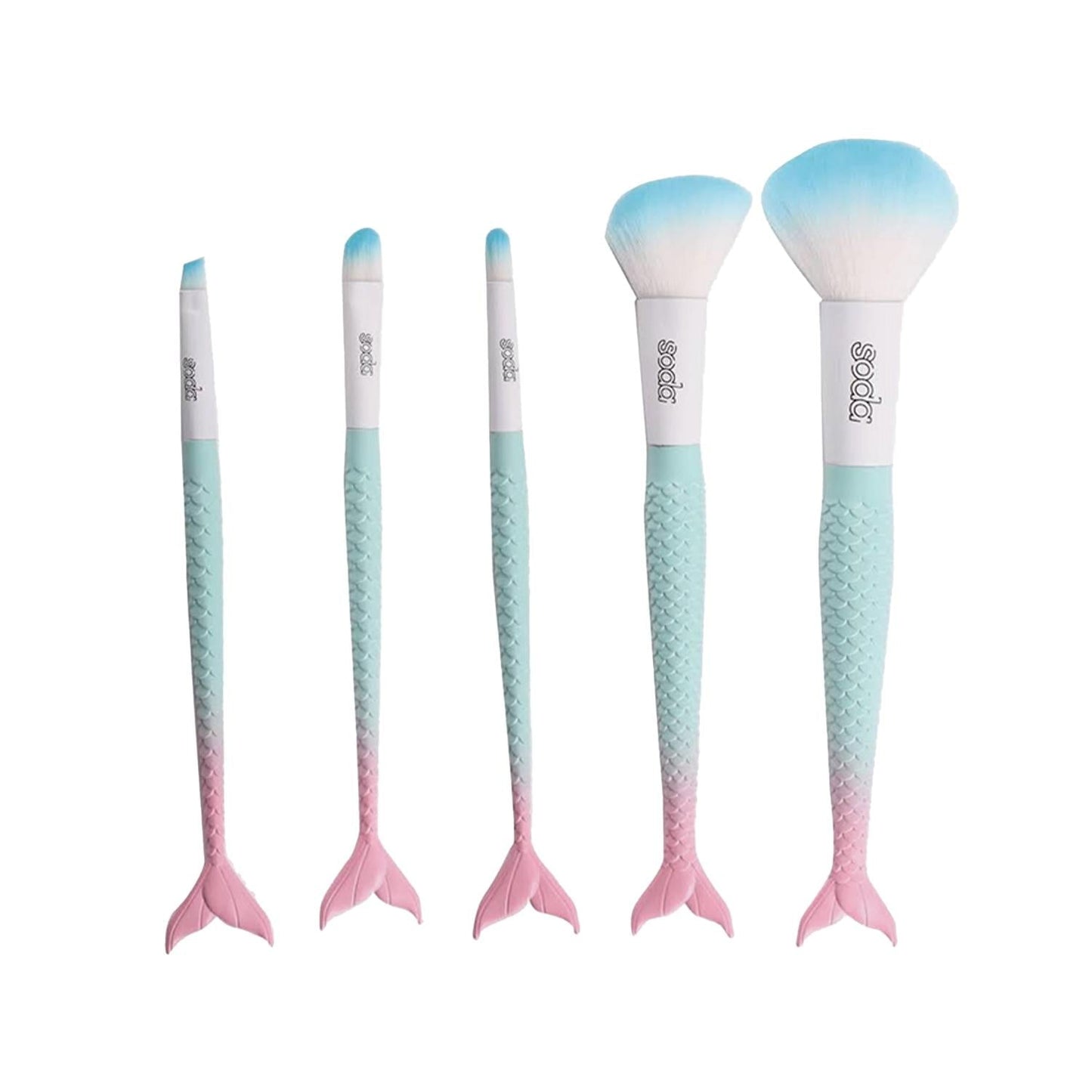 Soda Makeup Brush Set - 5 Piece High-Quality Brushes for Flawless Makeup Application