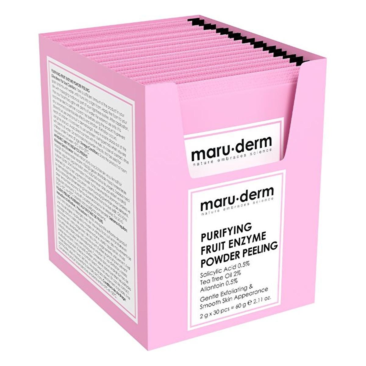 Maruderm Salicylic Acid Facial Exfoliating Powder: Tea Tree Oil Blackhead Prevention, Gentle Pore Cleansing & Skin Soothing - 30 Packets