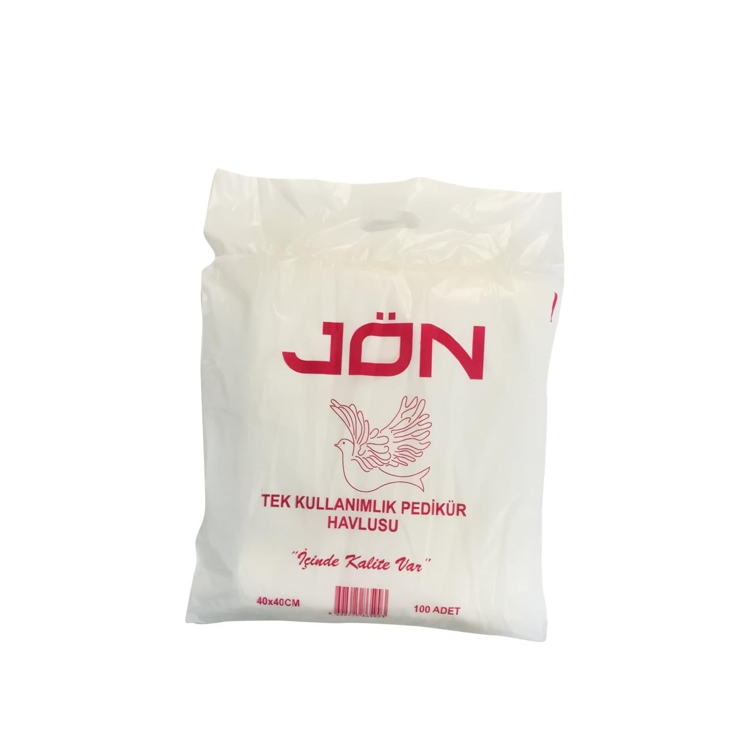 Jön Disposable Pedicure Towels 40x40cm 100 Pieces - Hygienic Salon Supplies for Professionals