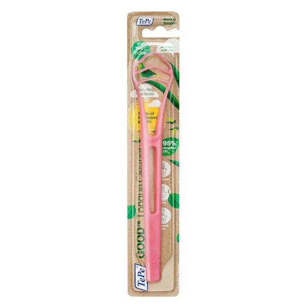 TePe Tongue Cleaner - Improve Oral Hygiene & Fresh Breath, 3-Stage Cleaning, Dishwasher Safe