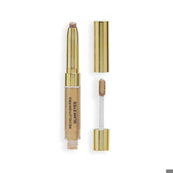 Revolution Pro Glam Eyeshadow Duo - Bejewel: Creamy Pencil & High Pigment Glitter Gel for Glamorous, Vegan, Cruelty-Free Eye Makeup