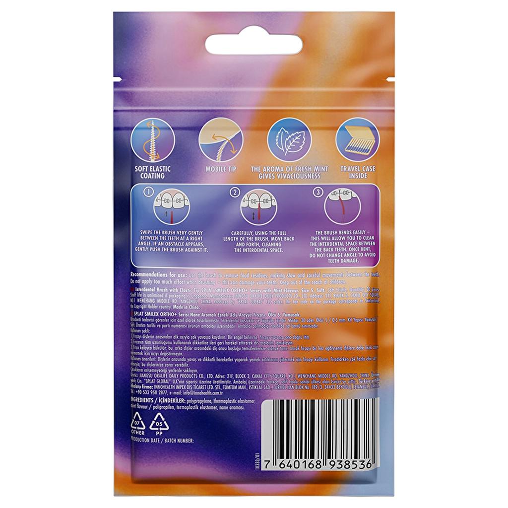 Splat Ortho Mint Interdental Brushes 30 Count
