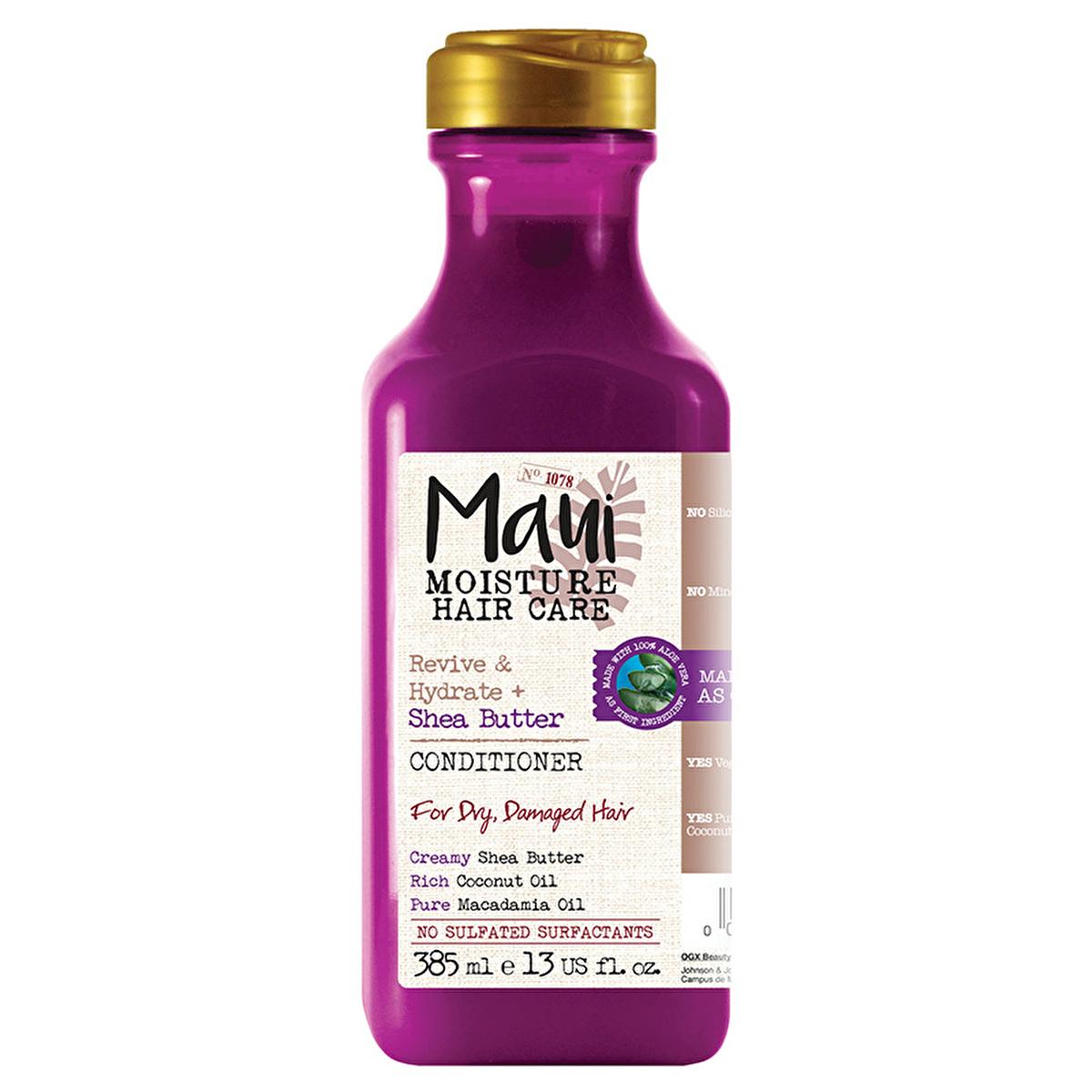 Maui Shea Butter Hair Conditioner - Revitalize Dry Damaged Hair - Vegan Sulfate-Free Aloe Vera Hair Repair & Moisturizing Conditioner