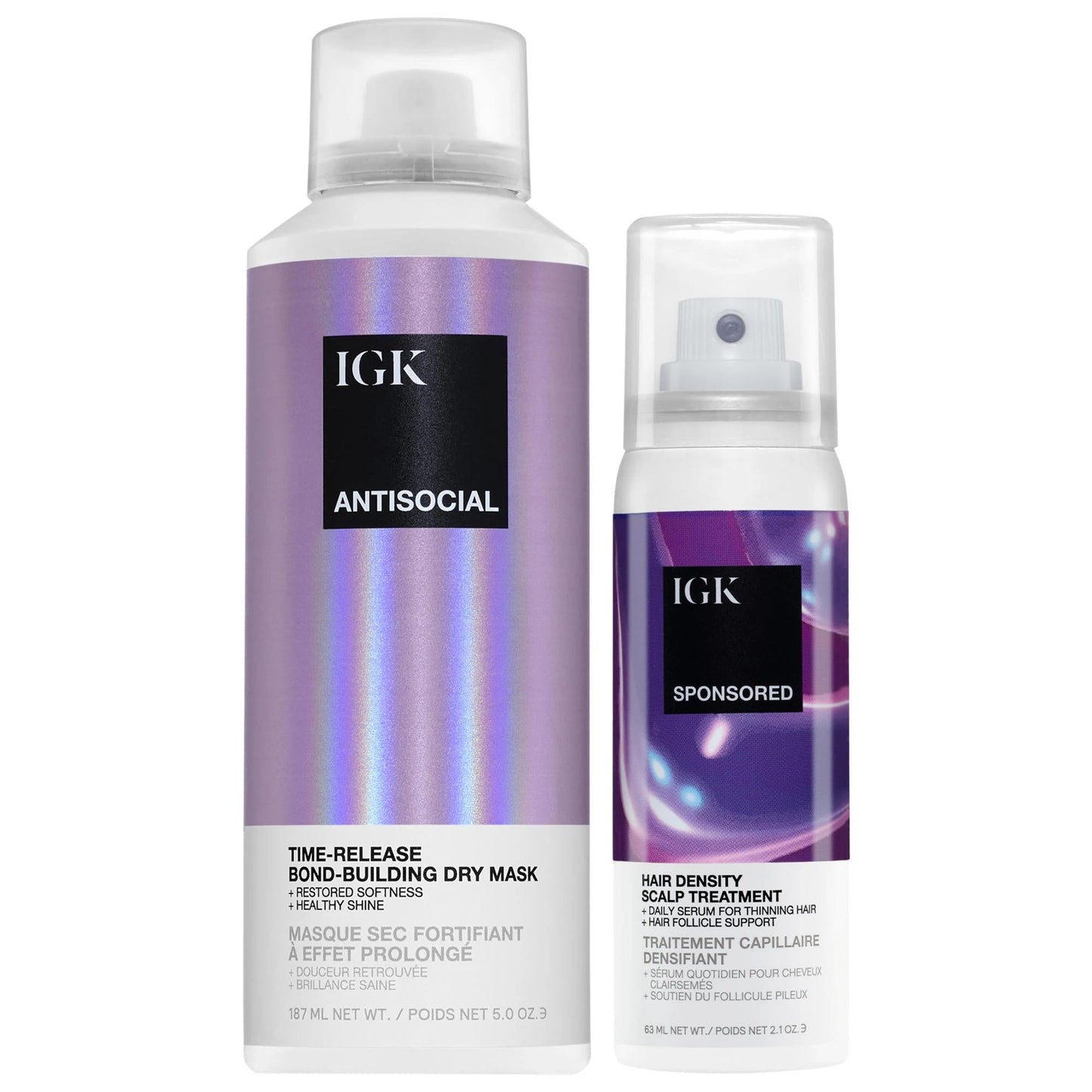 Anti Social: Hair Repair & Thickening Set - Bond Building Dry Mask + Scalp Treatment | Vegan, Cruelty-Free - Repairs Damage, Adds Shine, Fuller Hair