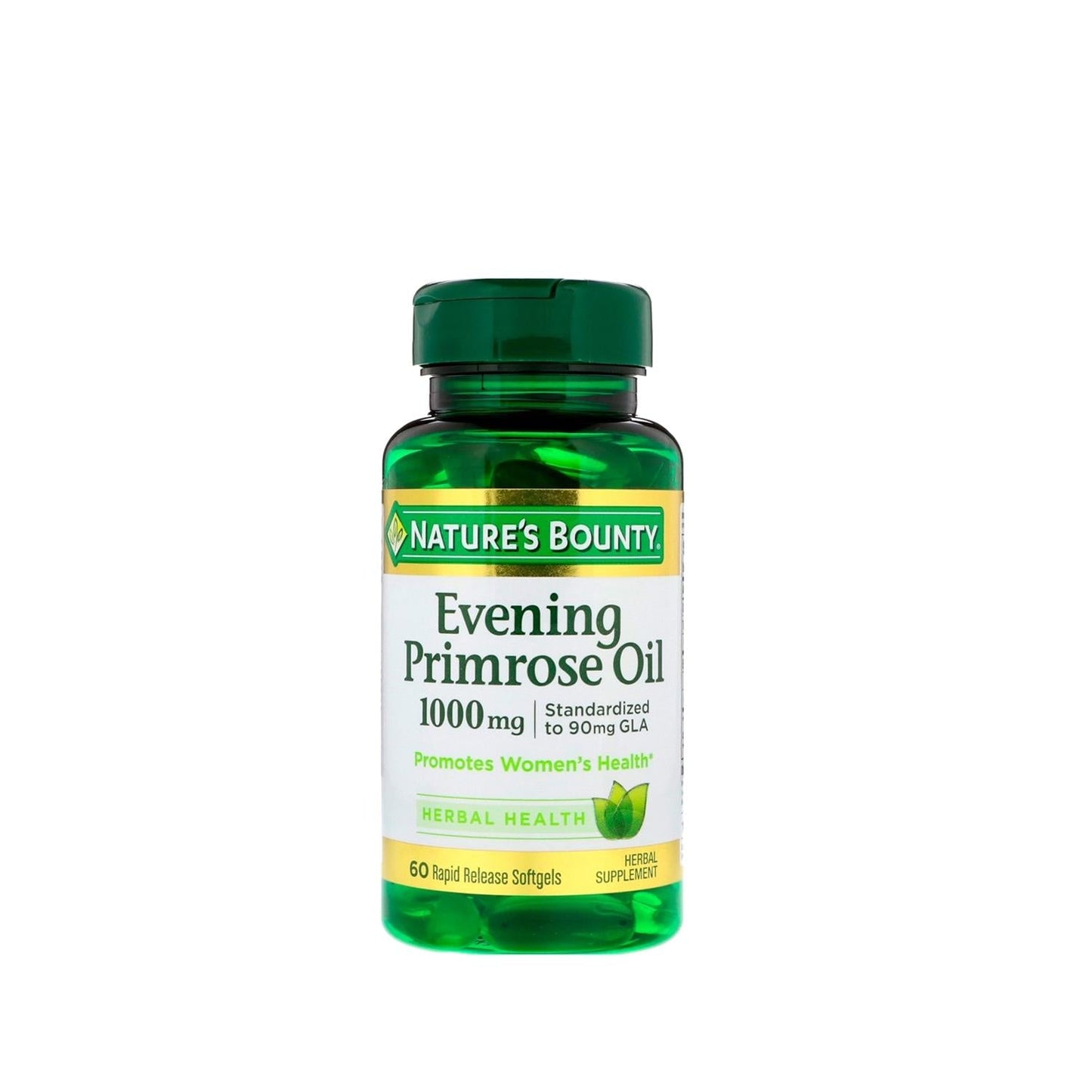 Nature's Bounty Evening Primrose Oil 1000mg: Natural Hormonal Balance & Radiant Skin Support - 60 Softgels