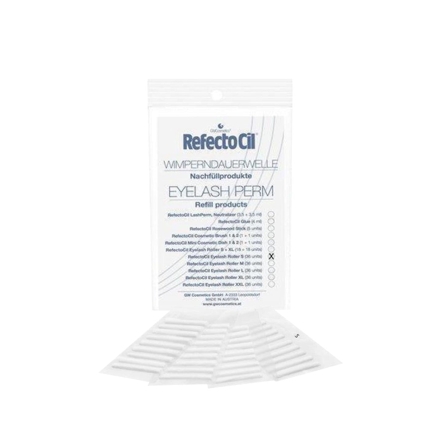 RefectoCil Eyelash Roller Small 36 Pack - Precise Curling for Smaller Lashes, Professional Beauty Supplies