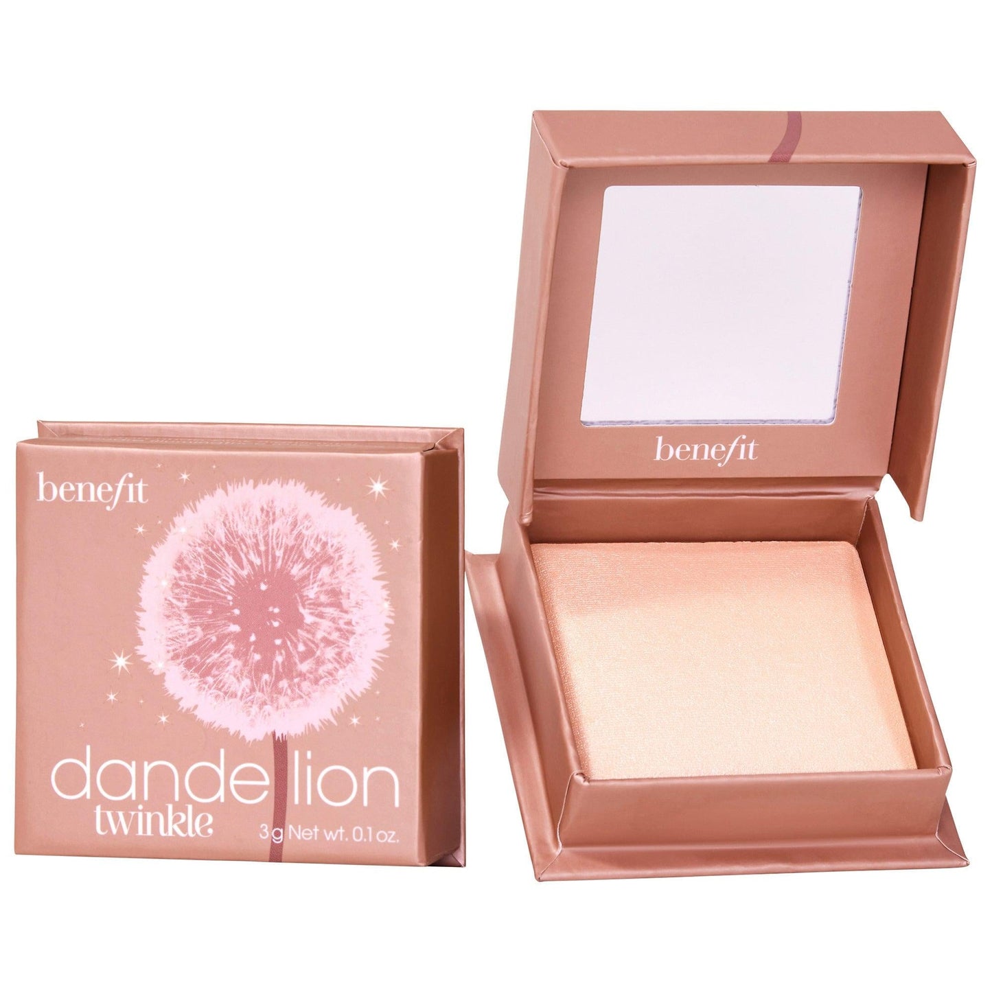 Dandelion - Twinkle Shimmer Finish Powder Highlighter for Natural Glow, Nude-Pink, Chemical-Free Cosmetics