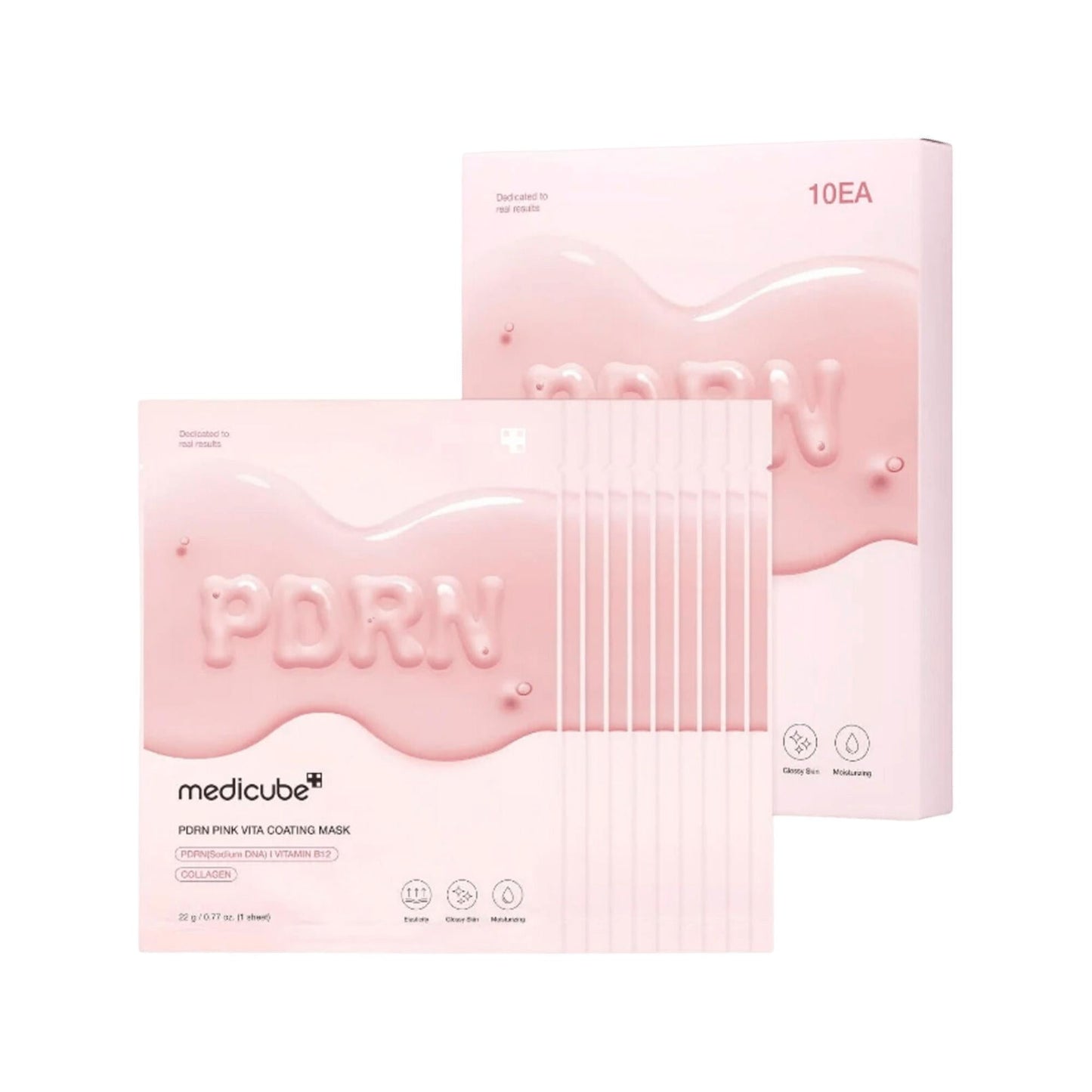 Medicube PDRN Pink Vita Coating Firming Sheet Mask 10 Pack