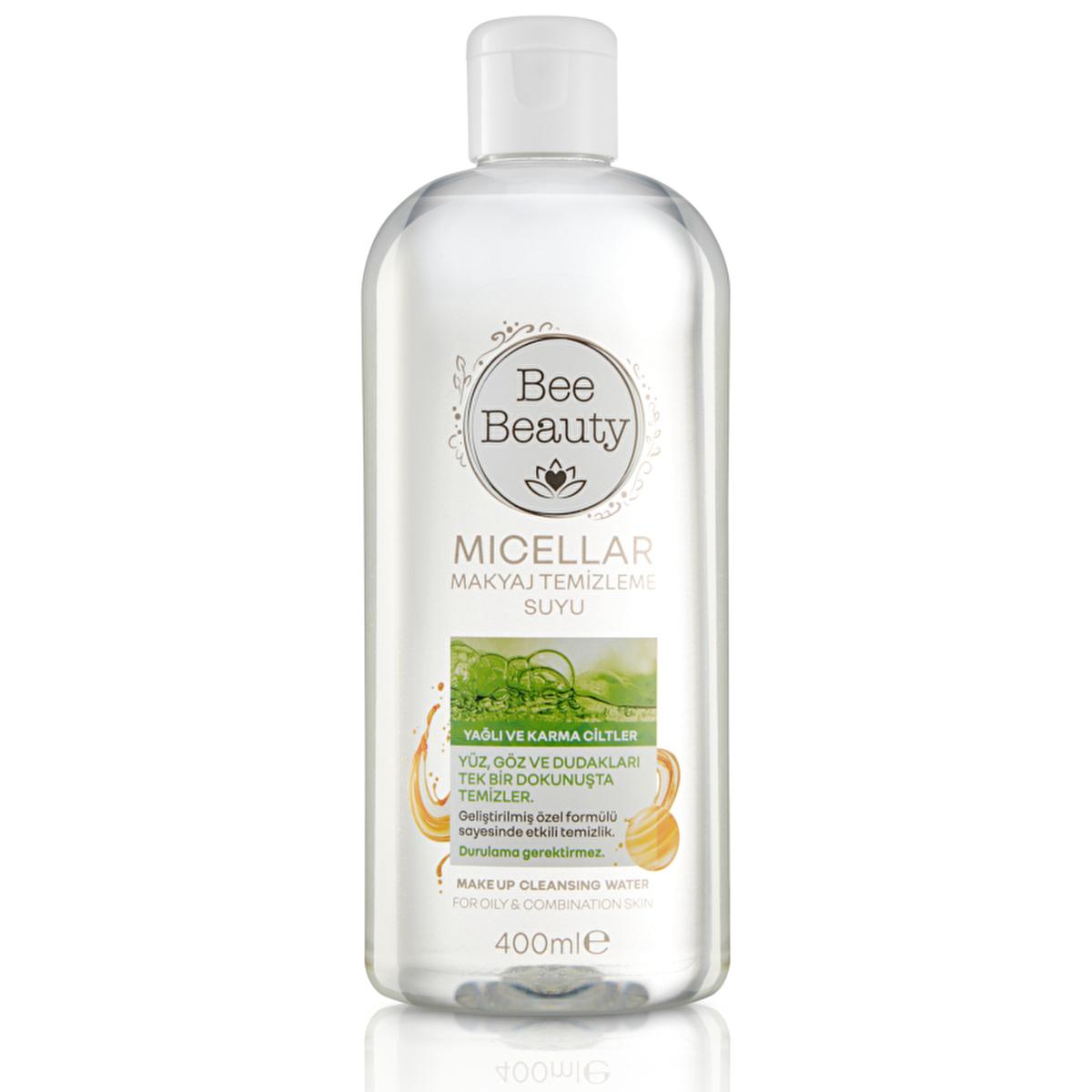 Bee Beauty Micellar Makeup Remover for Oily & Combination Skin - No-Rinse, Deep Cleansing, 13.53 fl oz