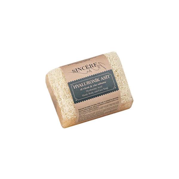 Sincere Hyaluronic Acid & Loofah Soap Bar: Exfoliating, Anti-Aging, Skin Firming - Natural Skincare for Wrinkle Reduction & Radiant Skin