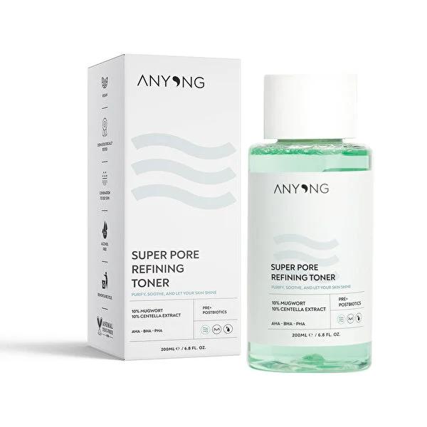 Anyong Tonik Super Pore Refining Toner - AHA-BHA-PHA Natural Skincare Solution for Refined Pores & Smooth Texture