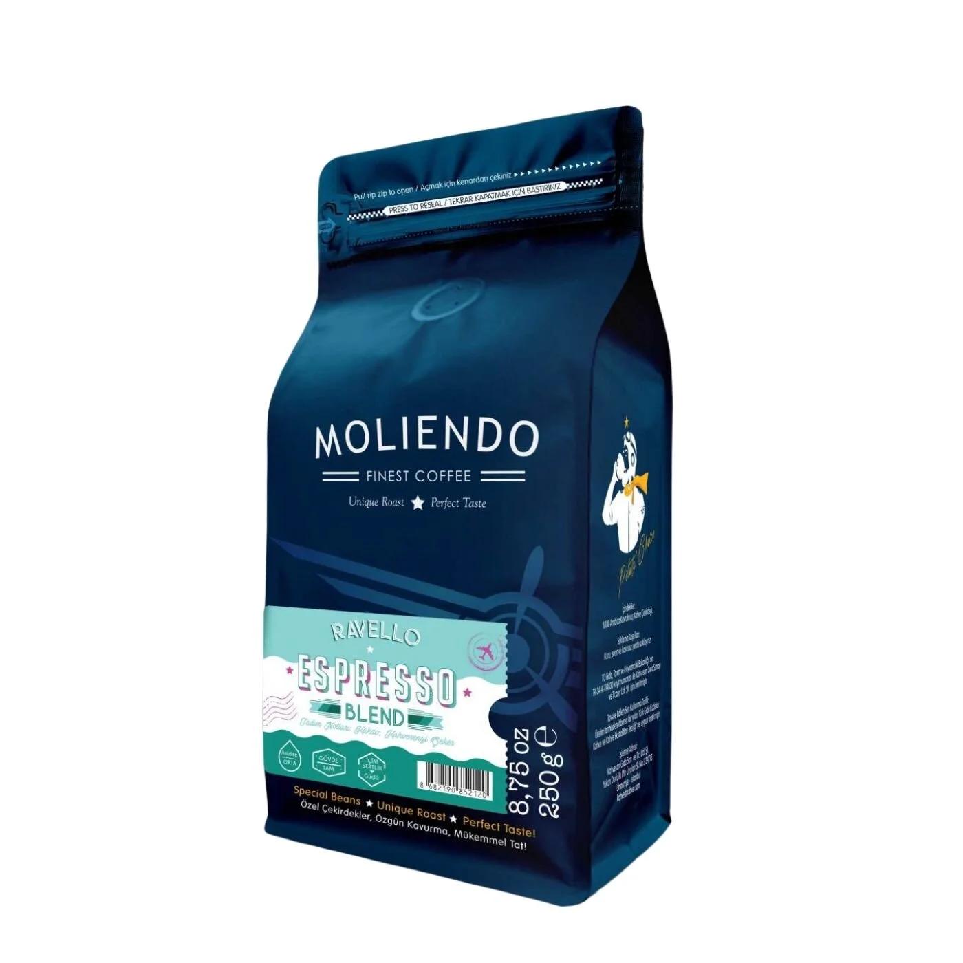 Moliendo Ravello Espresso Blend Whole Bean Coffee 250g