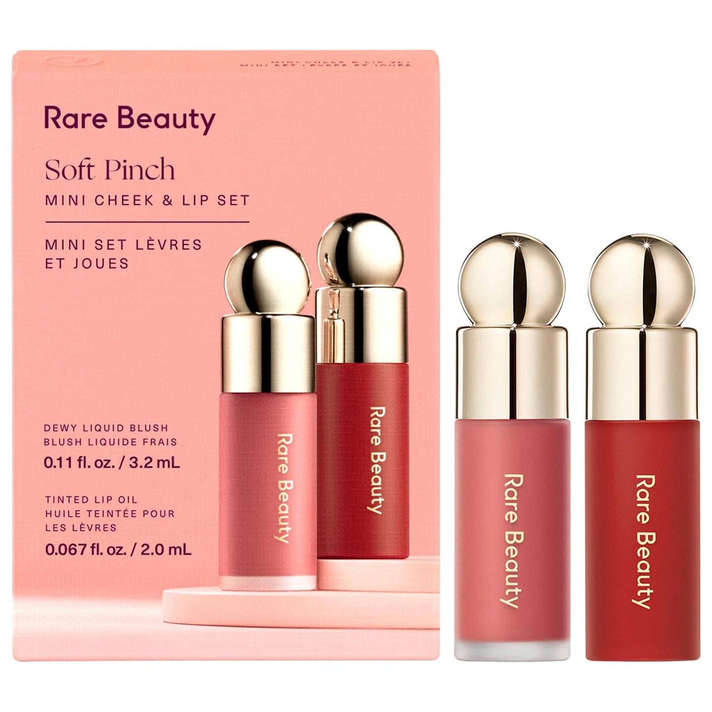 Soft Pinch: Mini Liquid Blush & Lip Oil Set - Vegan, Cruelty-Free Cosmetics, Natural Lip Tint & Hydrating Jojoba Oil - Perfect Travel Size Makeup