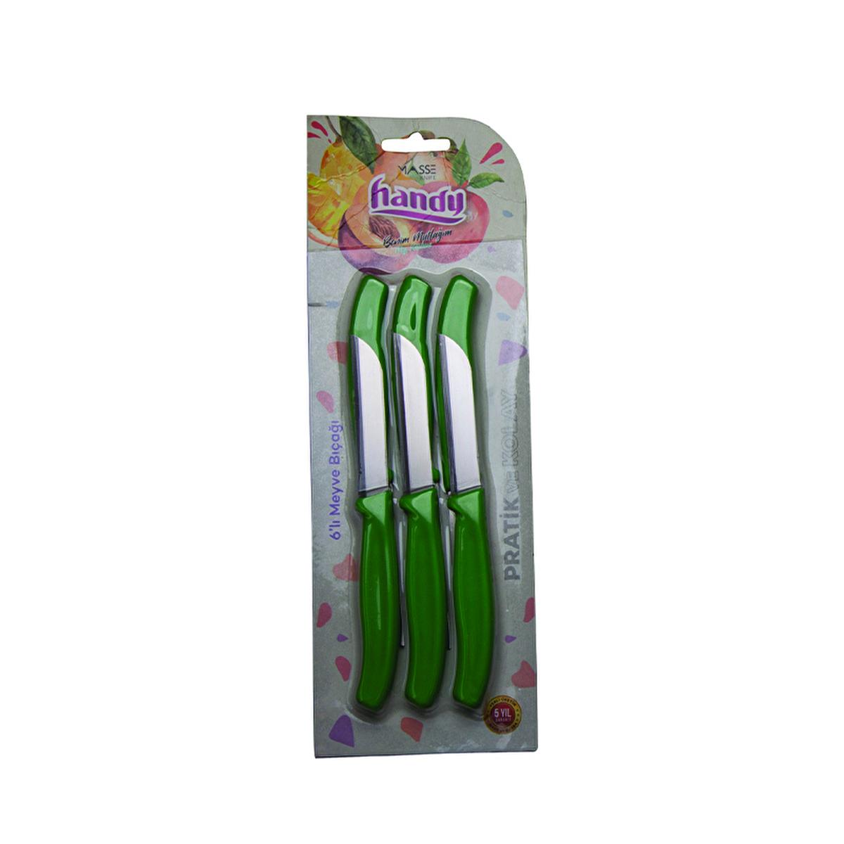 Masse Fruit Knife Set - 6 Piece Stainless Steel, Dishwasher Safe Cutting Knife Set for Fruits, Small Kitchen Knives with Precise Blade