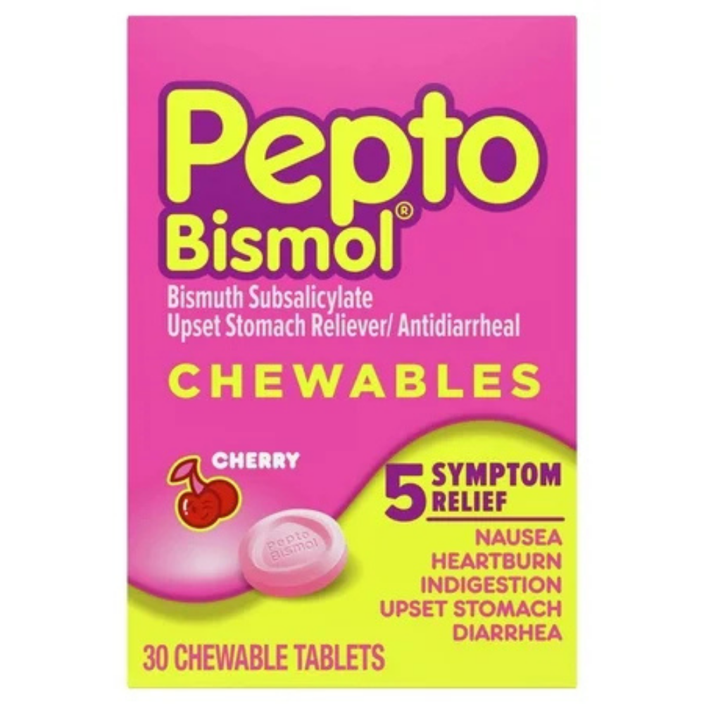 Pepto Bismol Chewable Tablets Cherry Flavor (30 ct)