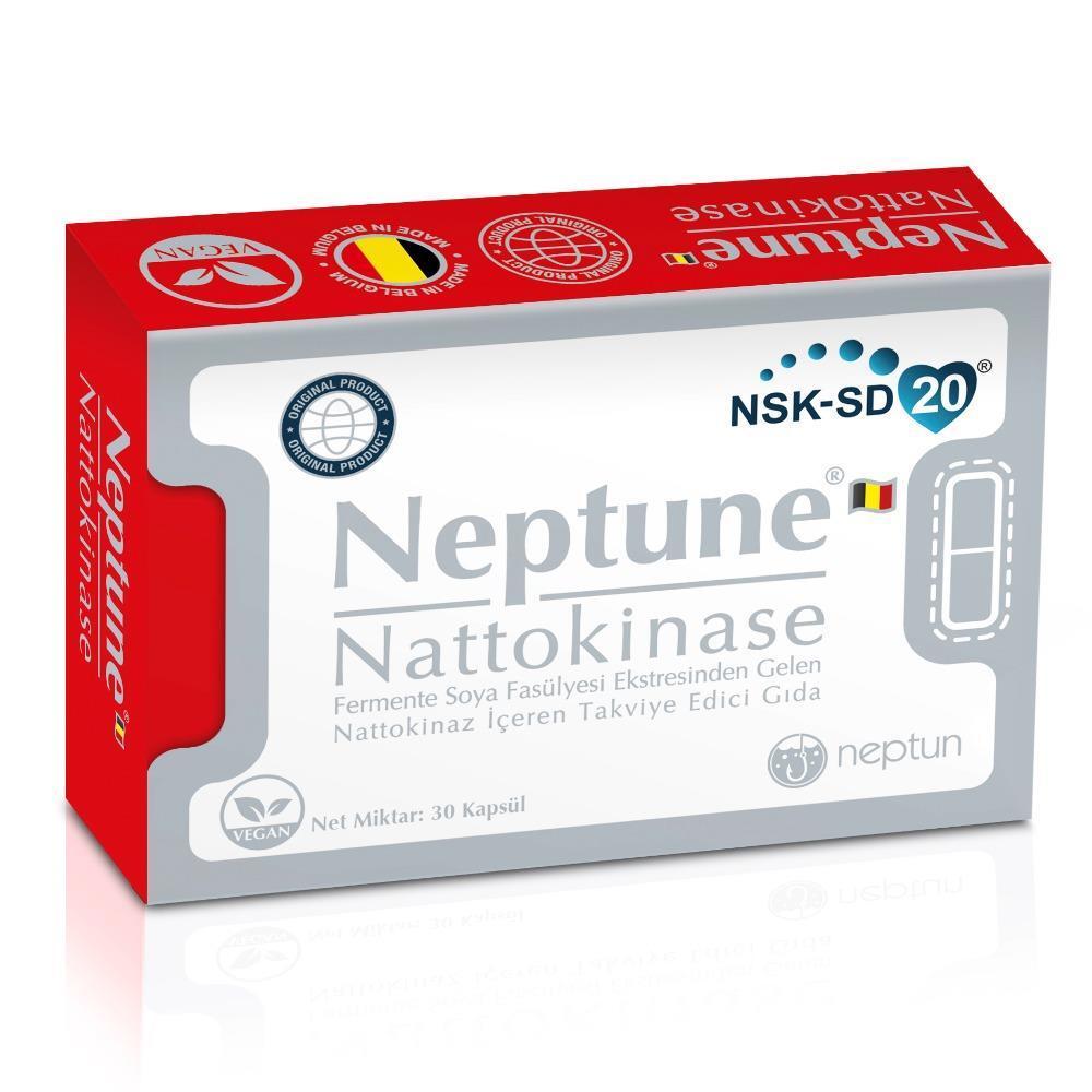 Neptune Nattokinase 2000 FU - Superior Heart Health & Energy Metabolism Supplement - Fermented Soybean Extract, Vitamin B1, 30 Plant-Based Capsules