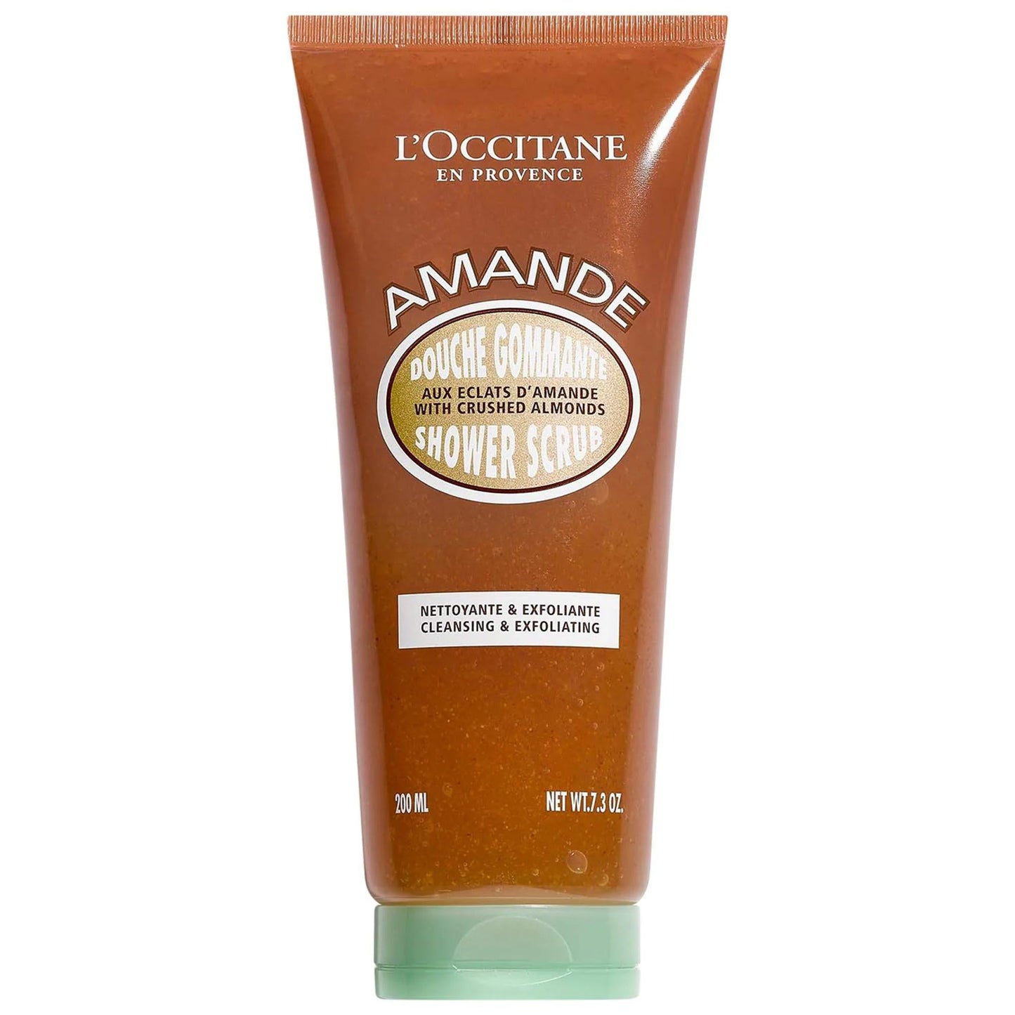 Almond - Two-in-One Exfoliating Shower Scrub Gel with Sweet Almond Oil & Crushed Almond Shells for Smooth, Soft Skin