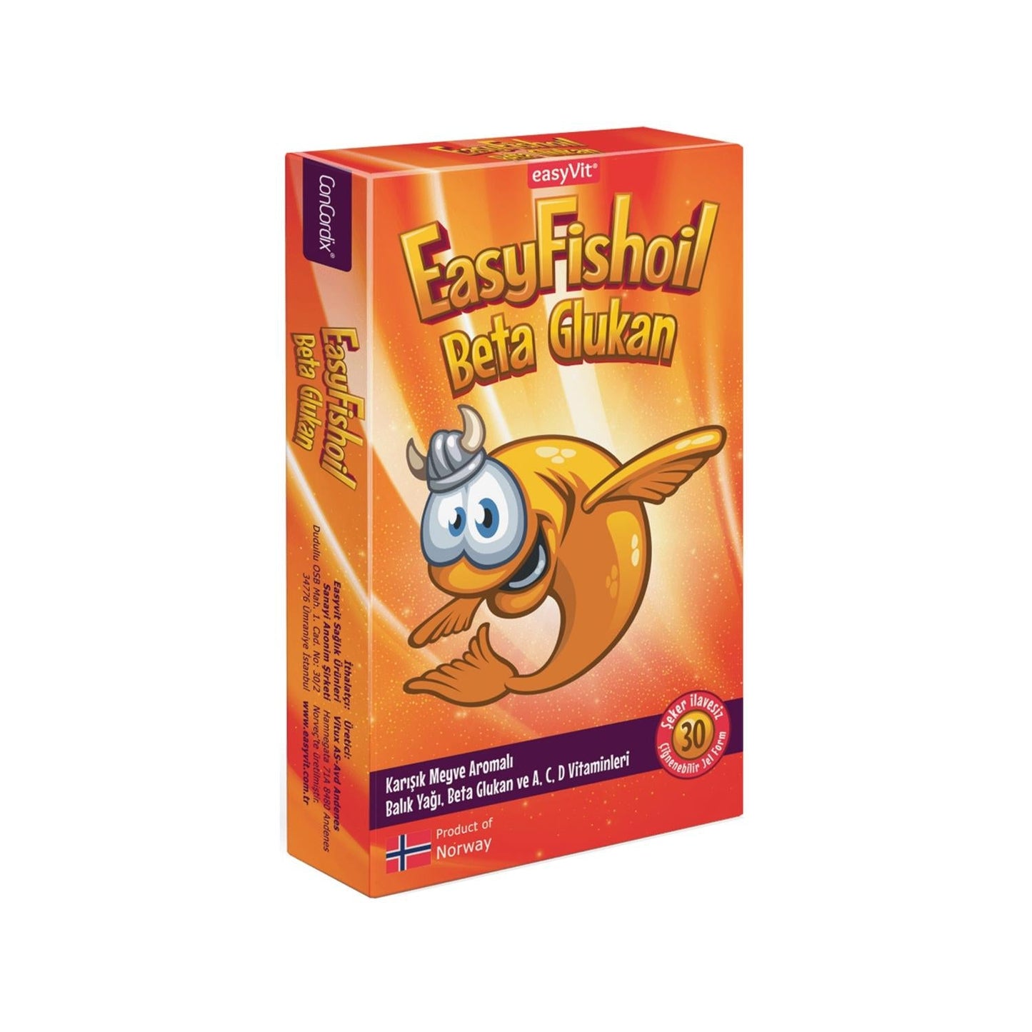 EasyFishoil - Chewable Omega-3 & Beta Glucan - 30 Count Mixed Fruit Flavor