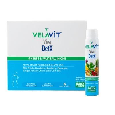 Velavit Viva DetX Liquid Herbal Supplement 5 Shots x 40 ml