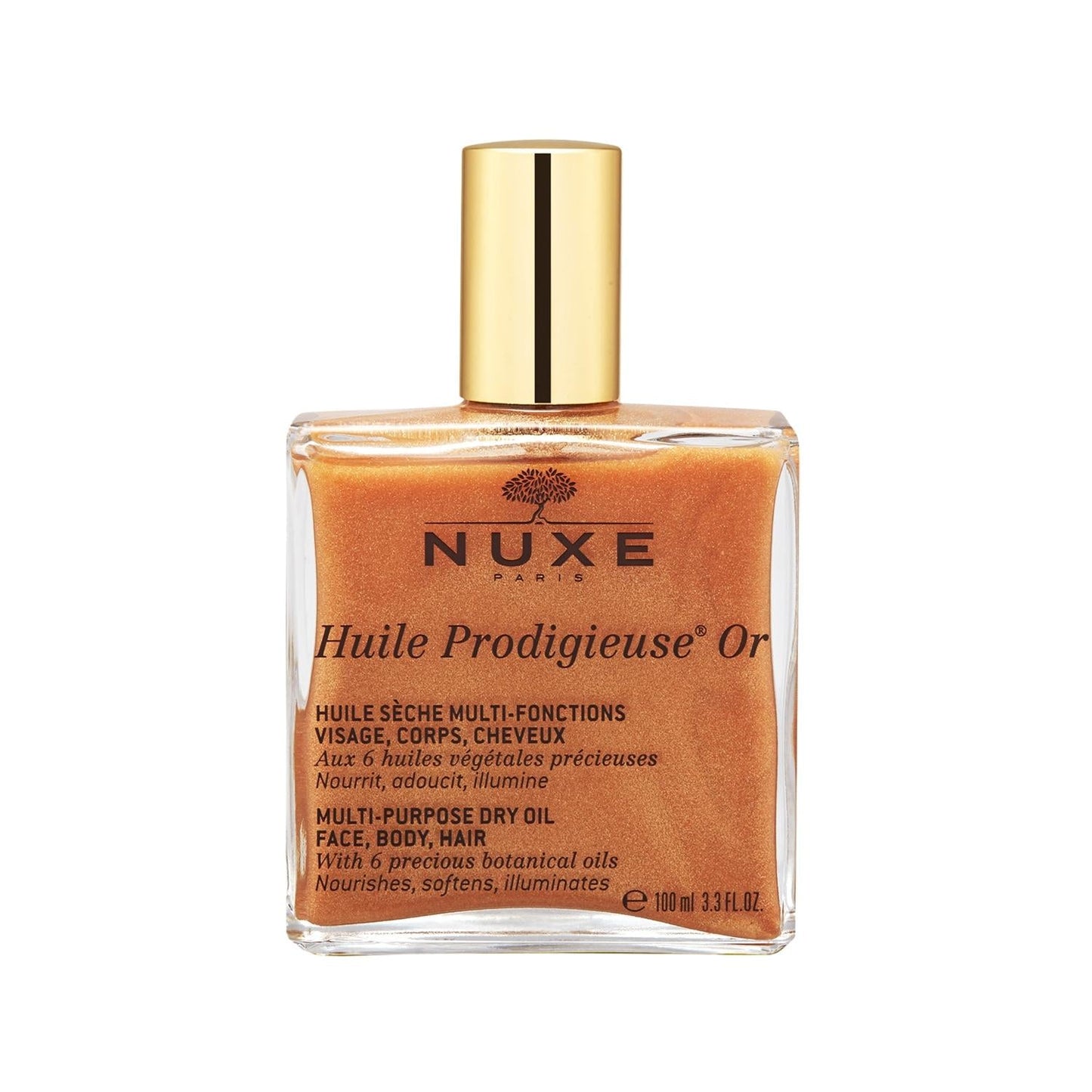 Nuxe Huile Prodigieuse Or Dry Oil - Luxurious Multi-purpose Skincare with Gold Shimmer for Face and Body