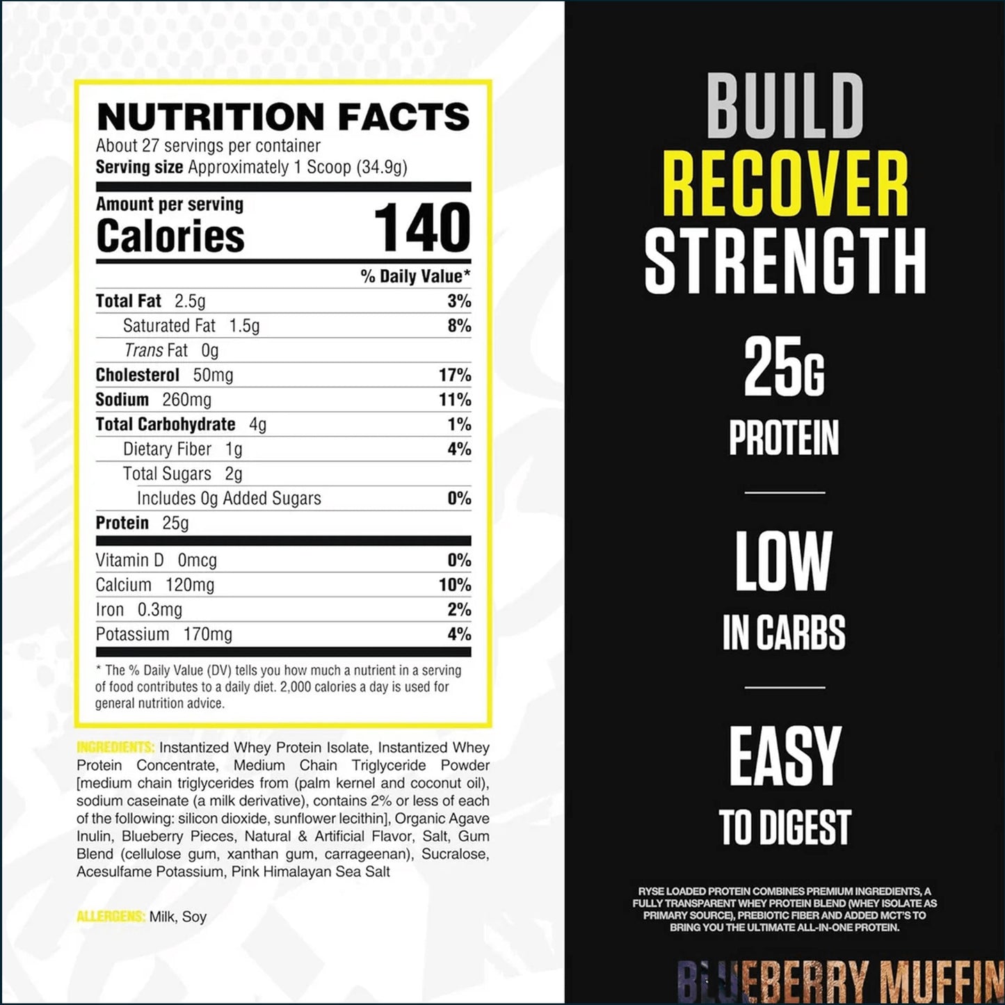 RYSE Loaded Protein, 27 Servings