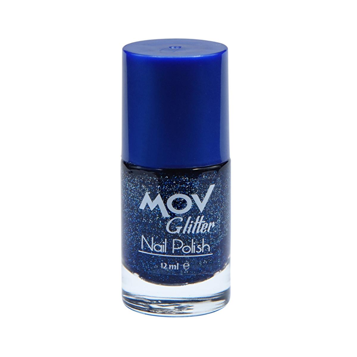 Mov Nail Glitter Polish No:06 - Glittery Nail Finish for Nail Art & Decoration