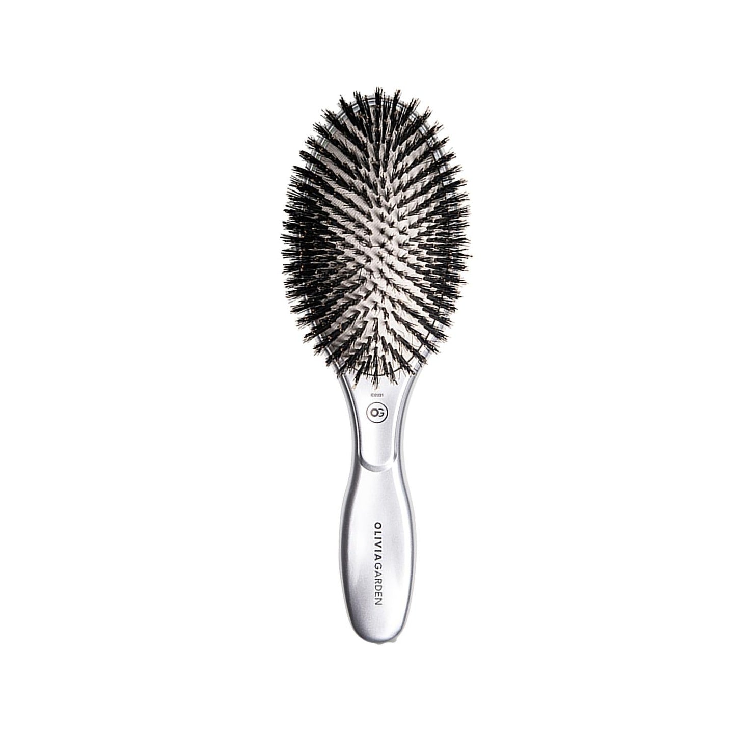 Olivia Garden Expert Care Boar Bristle Hair Brush - Silver