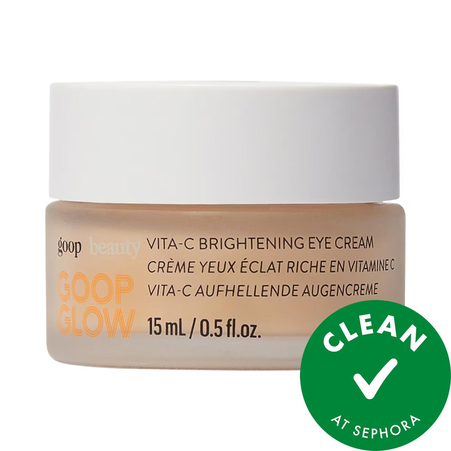 GOOPGLOW Vita-C Brightening Eye Cream - Anti-Aging, Clean Skincare, Cruelty-Free Eye Cream for Dark Circles & Puffiness