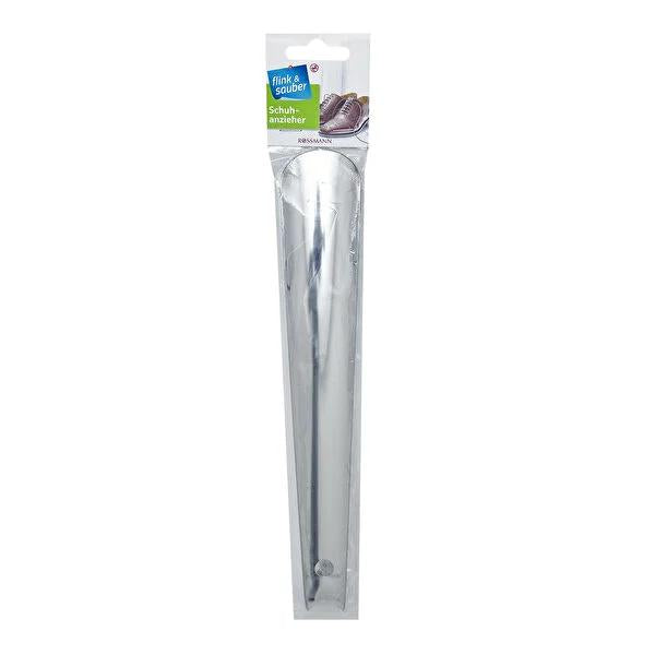 Flink & Sauber Metal Shoe Horn - Durable 30cm Long Handle for Easy On/Off, Ideal for Elderly & Mobility Assistance