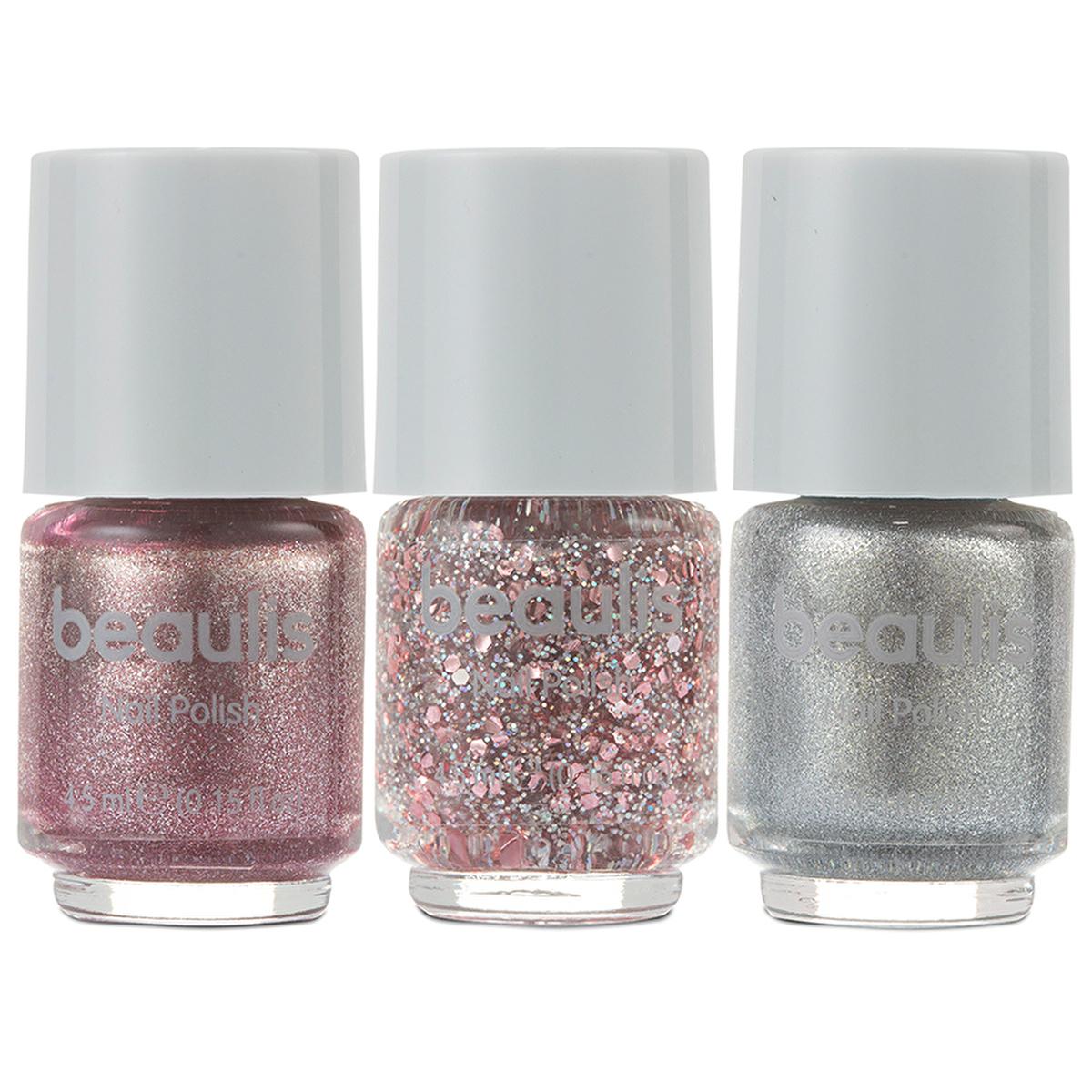 Beaulis 80's Party Nail Polish Set: Long Lasting, Glittery, Quick Dry & Chip Resistant - Bright Nostalgic Colors for Manicures & Pedicures