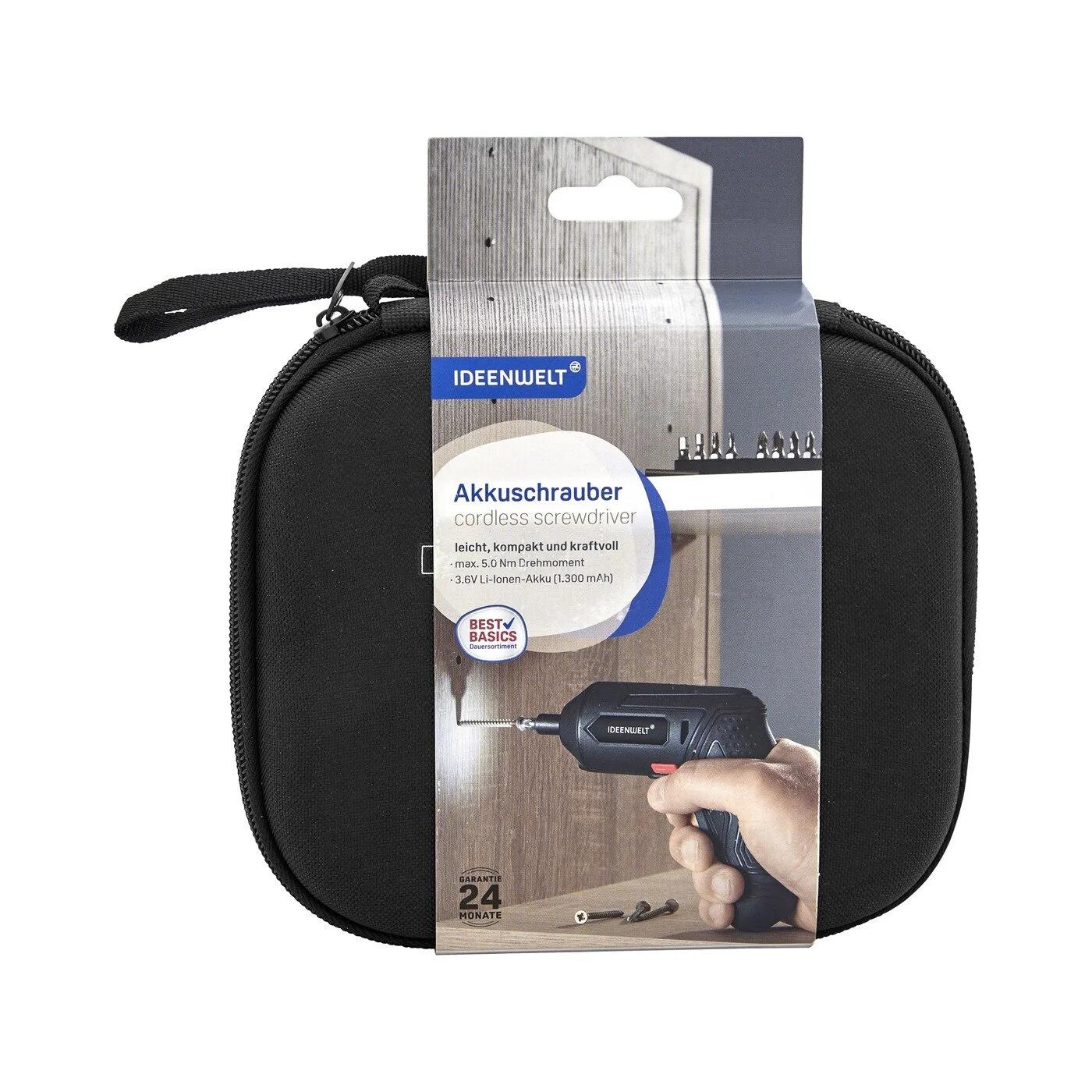Ideenwelt Cordless Screwdriver Set with Case
