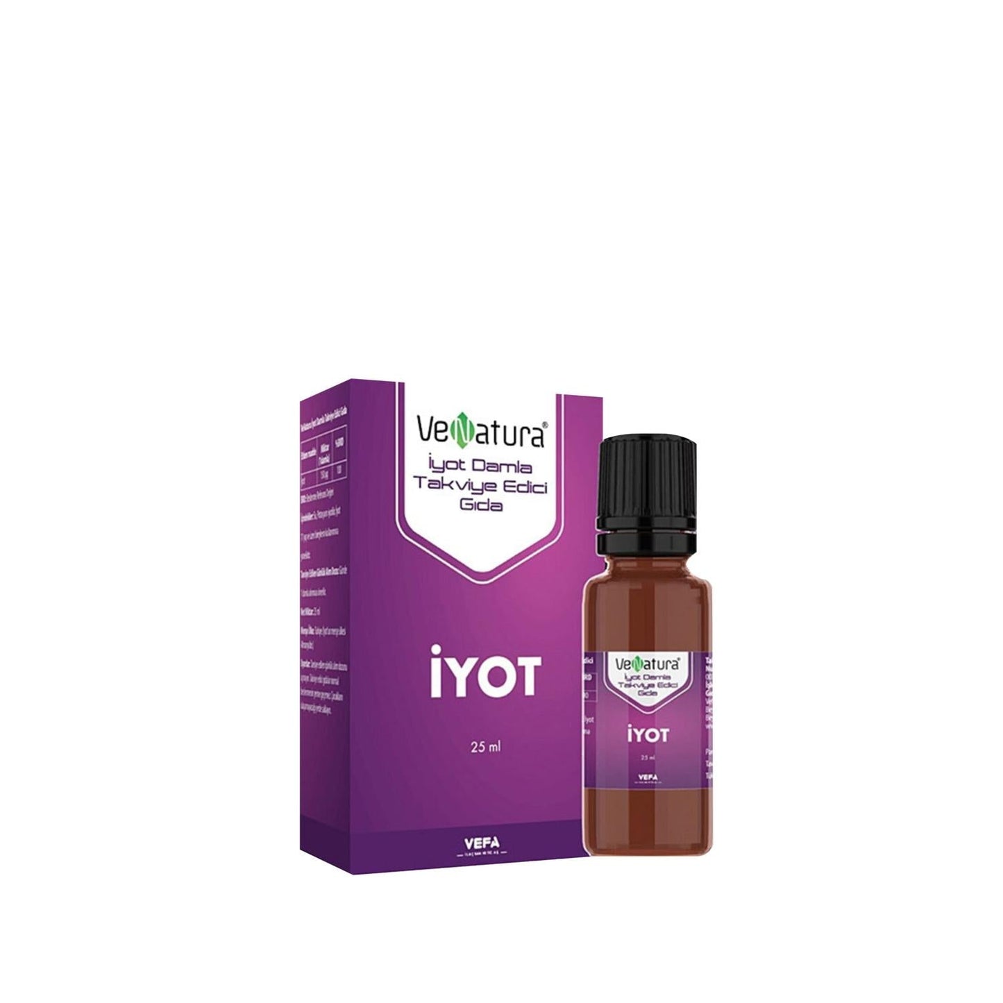 VeNatura Iodine Supplement Drops: Support Thyroid Health & Combat Deficiency - Easy Liquid Form, 25ml