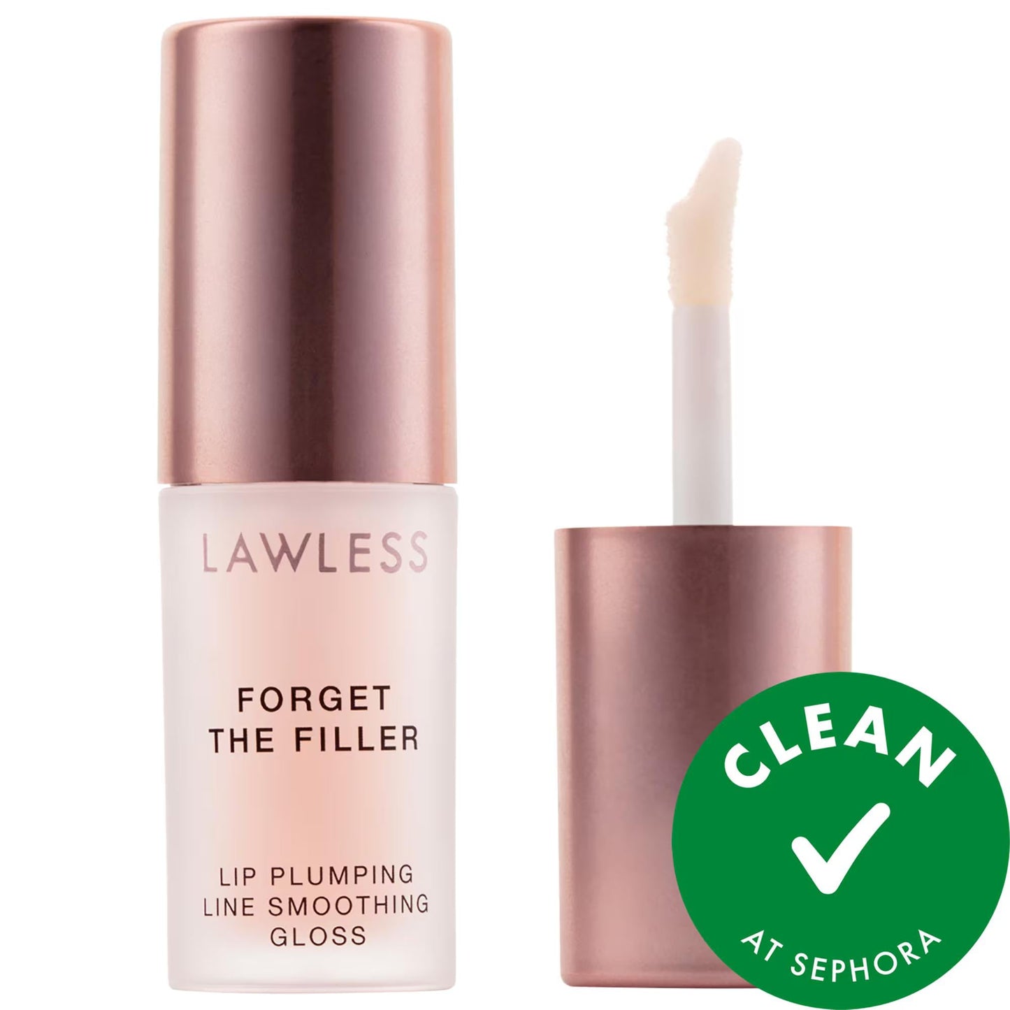 Forget The Filler Lip Plumper: Clinically Proven Lip Volumizer Gloss with Shea Butter & Rosehip Oil for Hydration & Line Smoothing