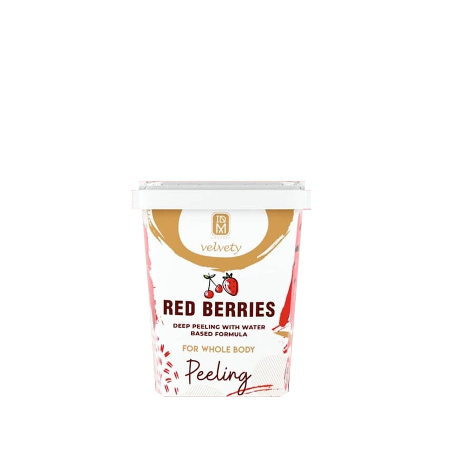 IDM Velvety Red Fruit Oil-Based Body Scrub 400ml - Natural Exfoliant for Smooth Skin