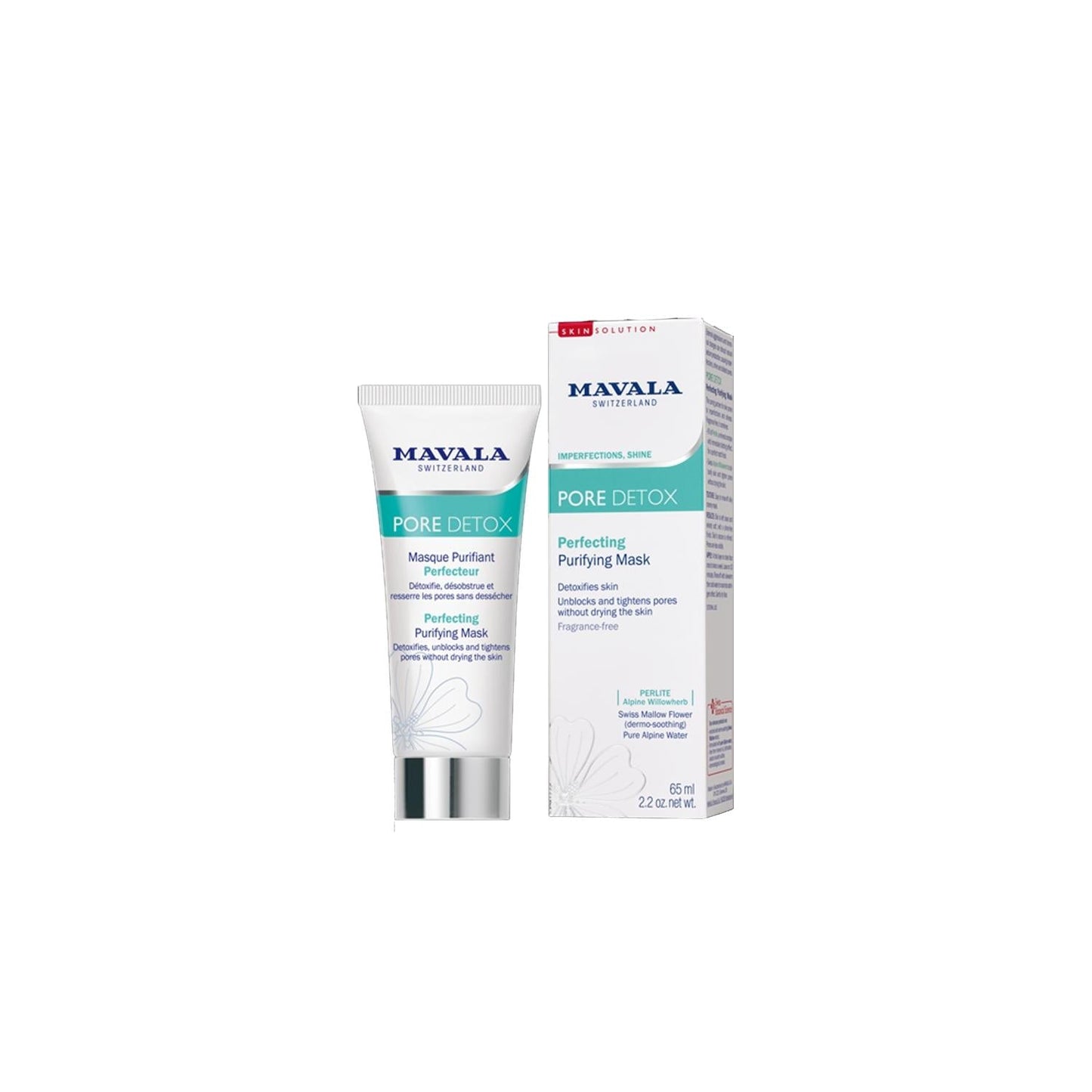 Mavala Detoxifying Face Mask - Purifying Skincare for Acne and Blackheads, 2.2 fl oz
