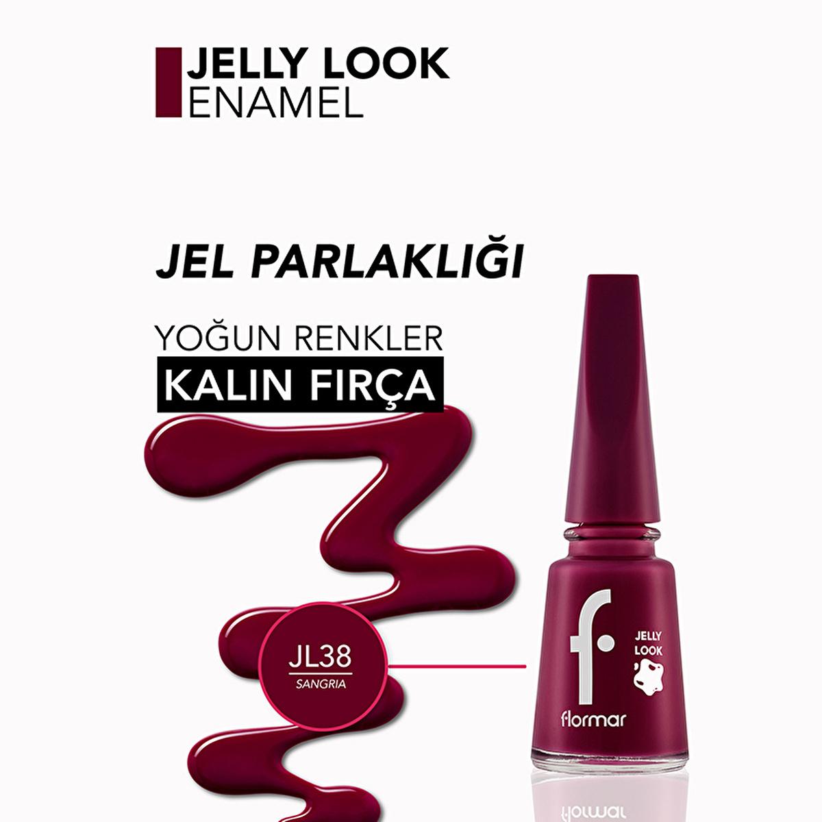 Flormar JL38 Sangria Jelly Look Nail Polish: Intense Color, High Shine, & Long Lasting Gel Effect