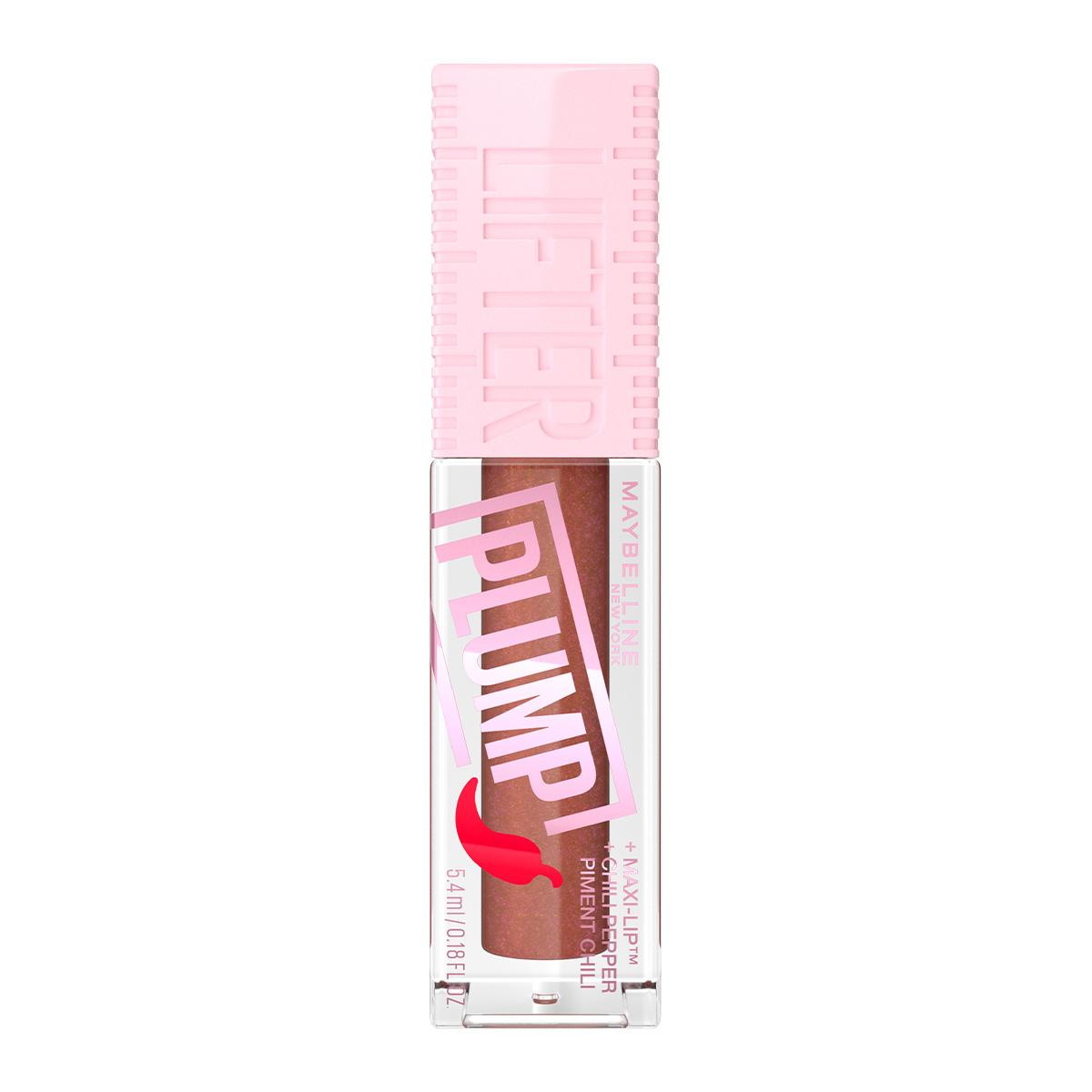 Maybelline Lifter Plump Lip Gloss - Coca Zing, Instantly 30% Fuller Lips, Long-Lasting Plumping Effect