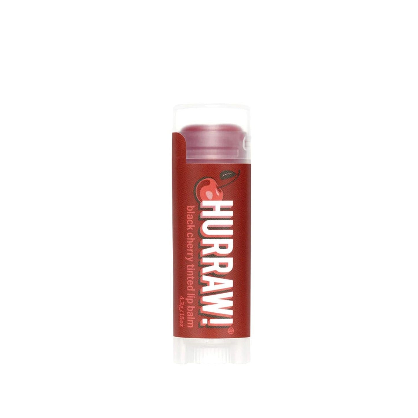 Hurraw Black Cherry Tinted Lip Balm for Hydration 4.8g