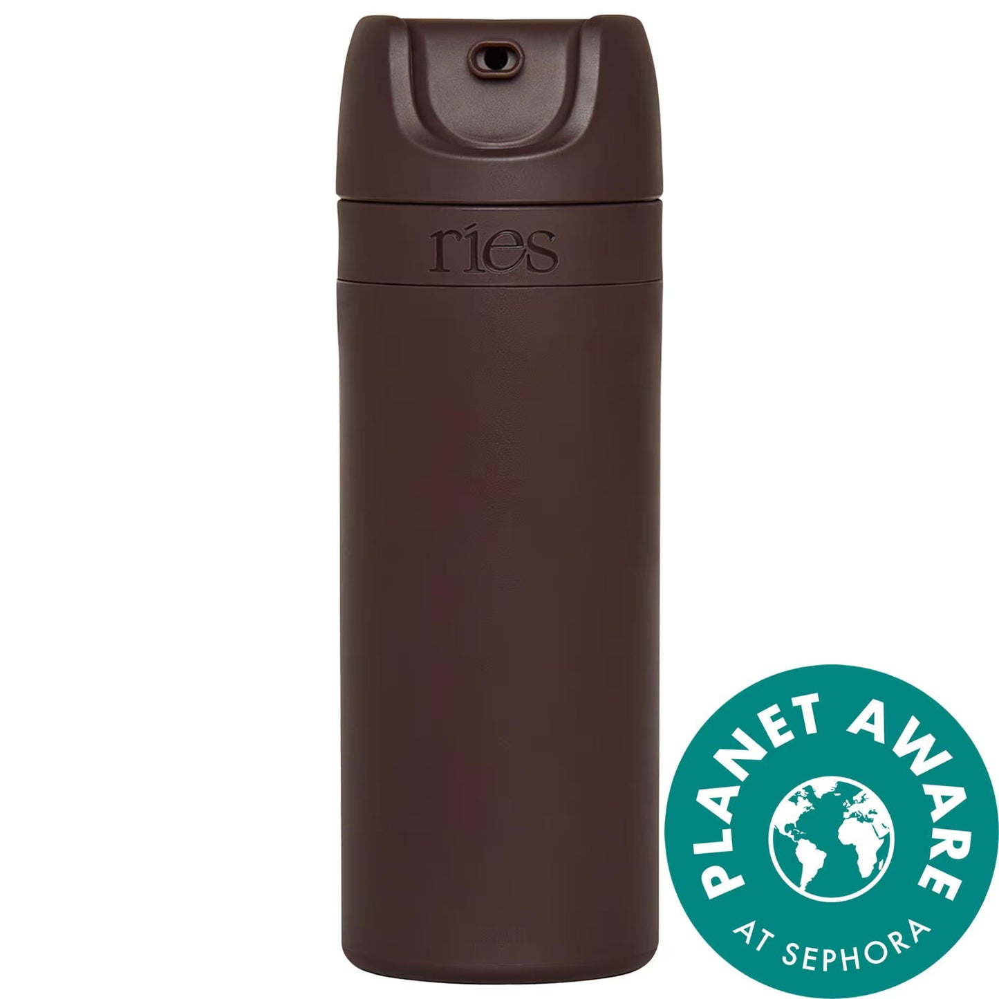 Essential Refillable Travel Container Sundown Plum Brown - Leakproof, TSA Approved, Recycled Plastic, Airless Pump - Eco-Friendly Travel Bottle