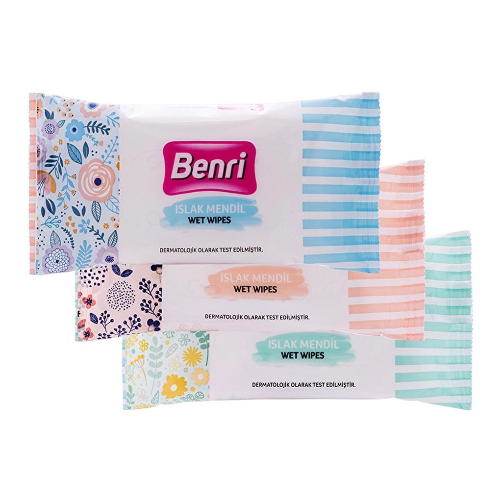 Benri Wet Wipes Gentle Cleansing Triple Pack 3x15 Count