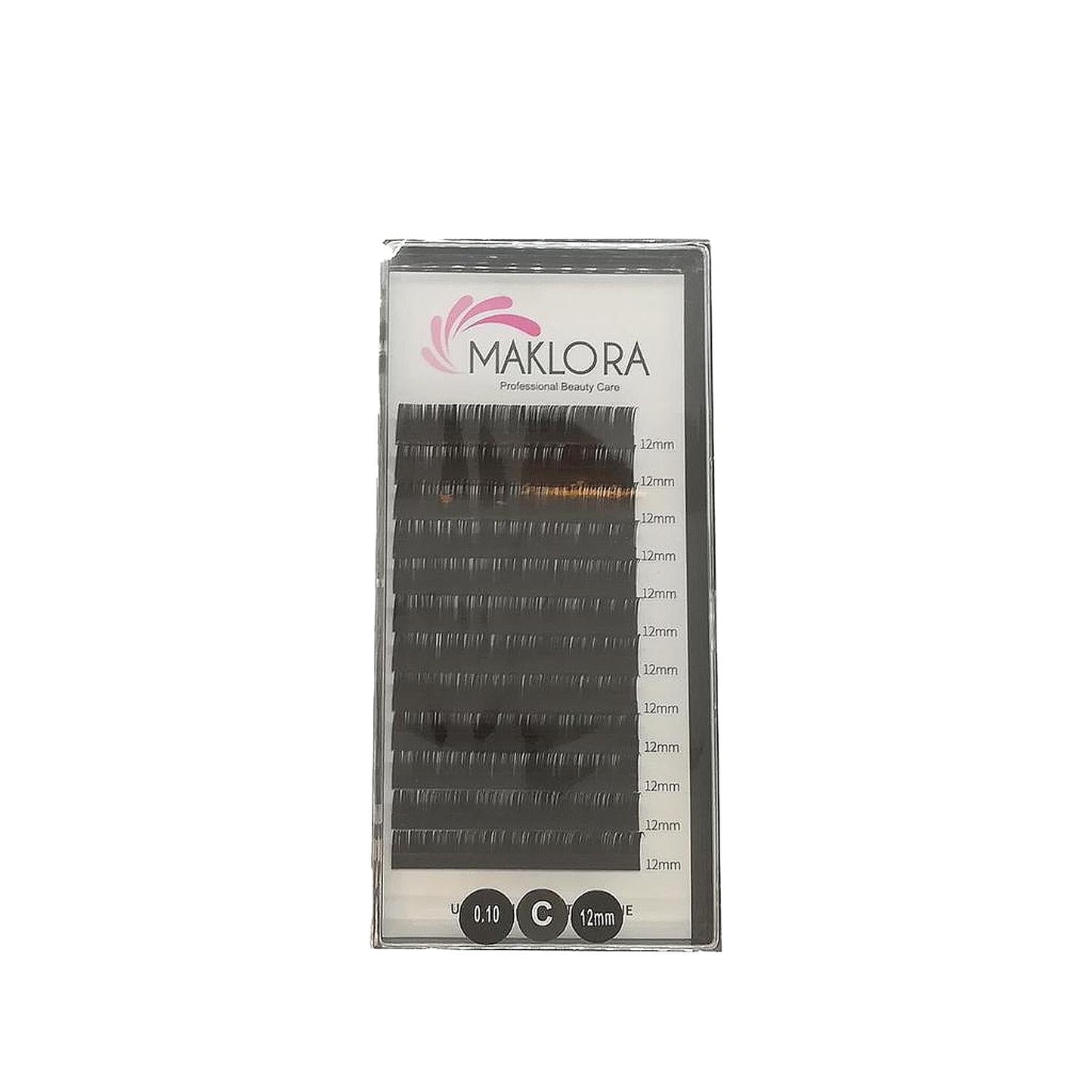 Maklora Silk False Eyelashes C Curl 0.07 Thickness 12mm Length - Natural Look, Lightweight, Dramatic Volume